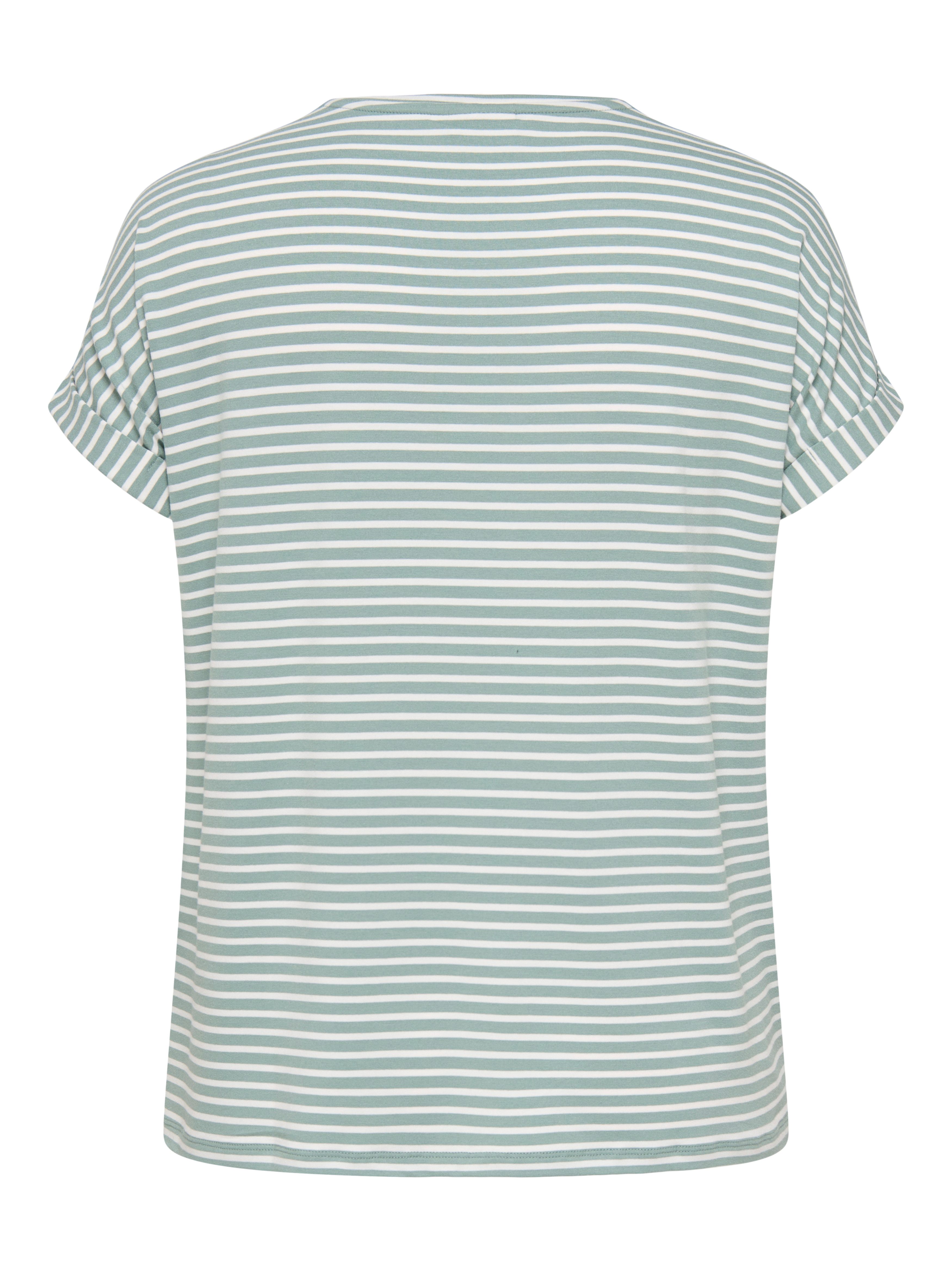 ONLY CARMAKOMA Kurzarmshirt CARMOSTER STRIPE S/S O-NECK TOP JRS NOOS Viskosemischung, regular fit