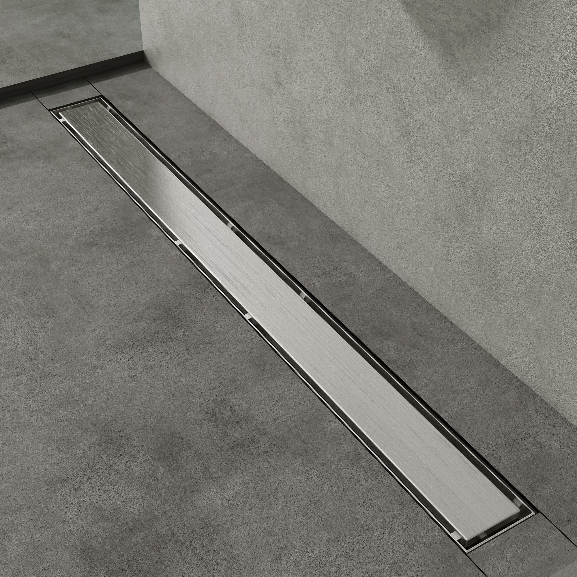 Mai & Mai Duschrinne Bodenablauf aus Edelstahl komplettset Ablaufrinne Haarsieb KE110