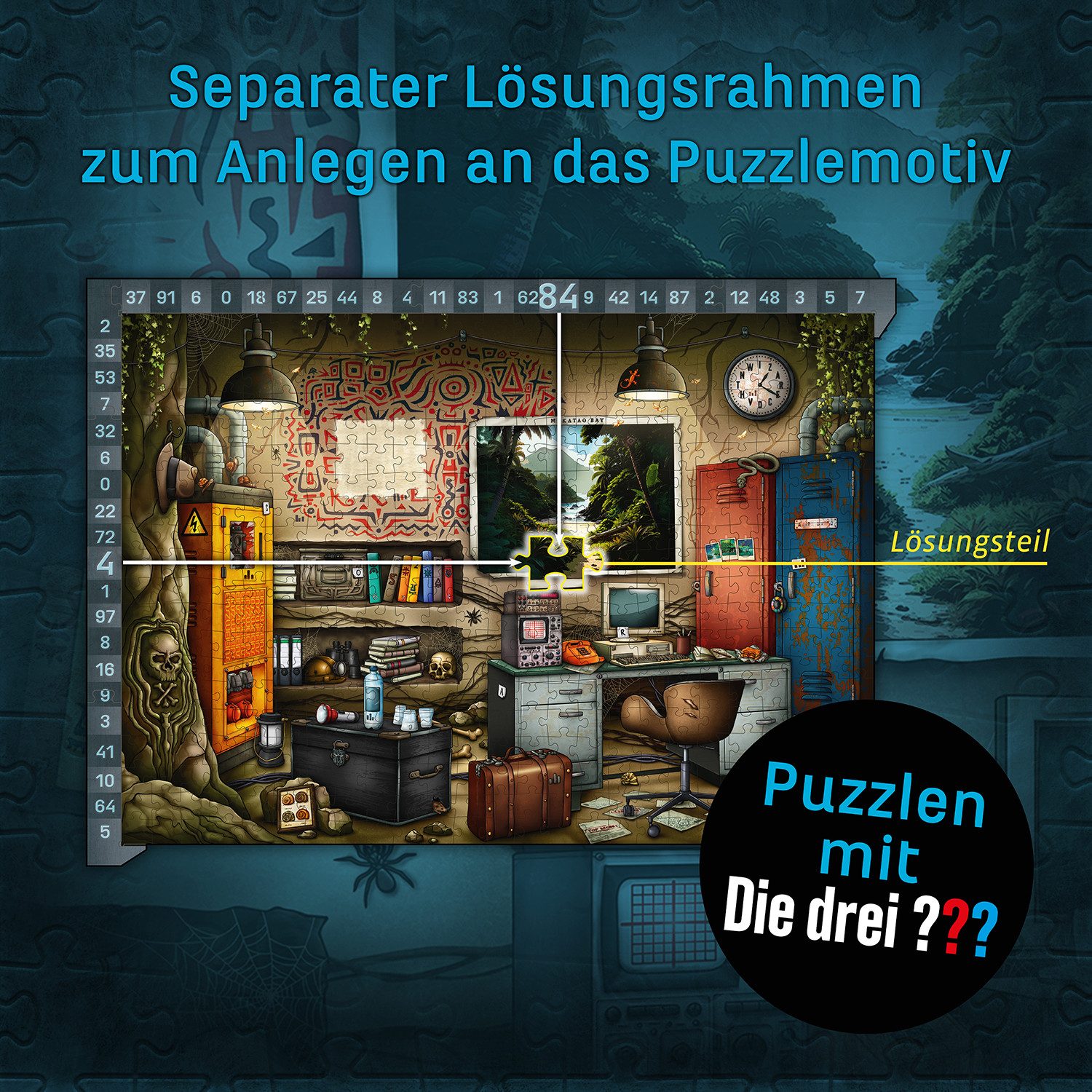 Kosmos Puzzle EXIT® Das Puzzle Die drei ??? Toteninsel, 500 Puzzleteile, Made in Germany