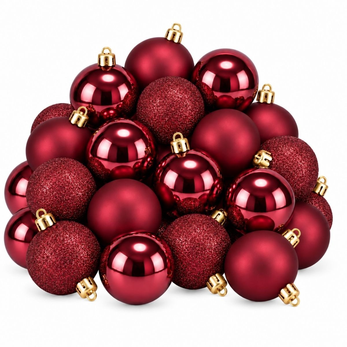 Dunkelrote Weihnachtskugeln » Dunkelrote Christbaumkugeln