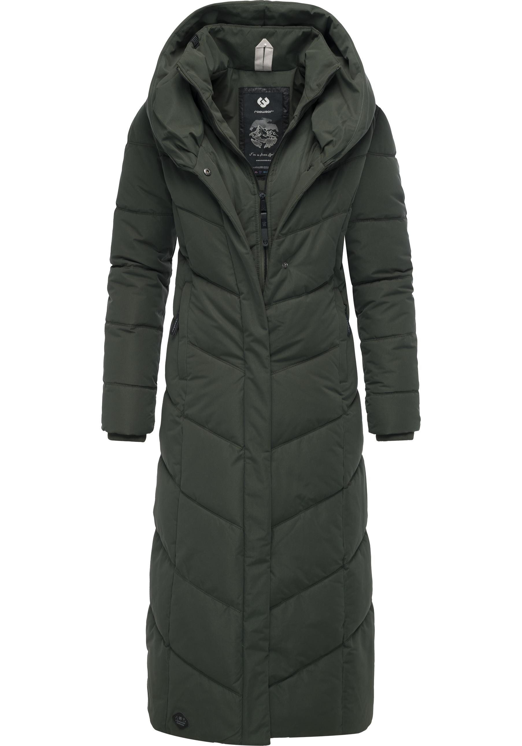 Ragwear Steppmantel Natalka Extralong Gesteppter Damen Mantel mit Kapuze – Bild 4 von 5