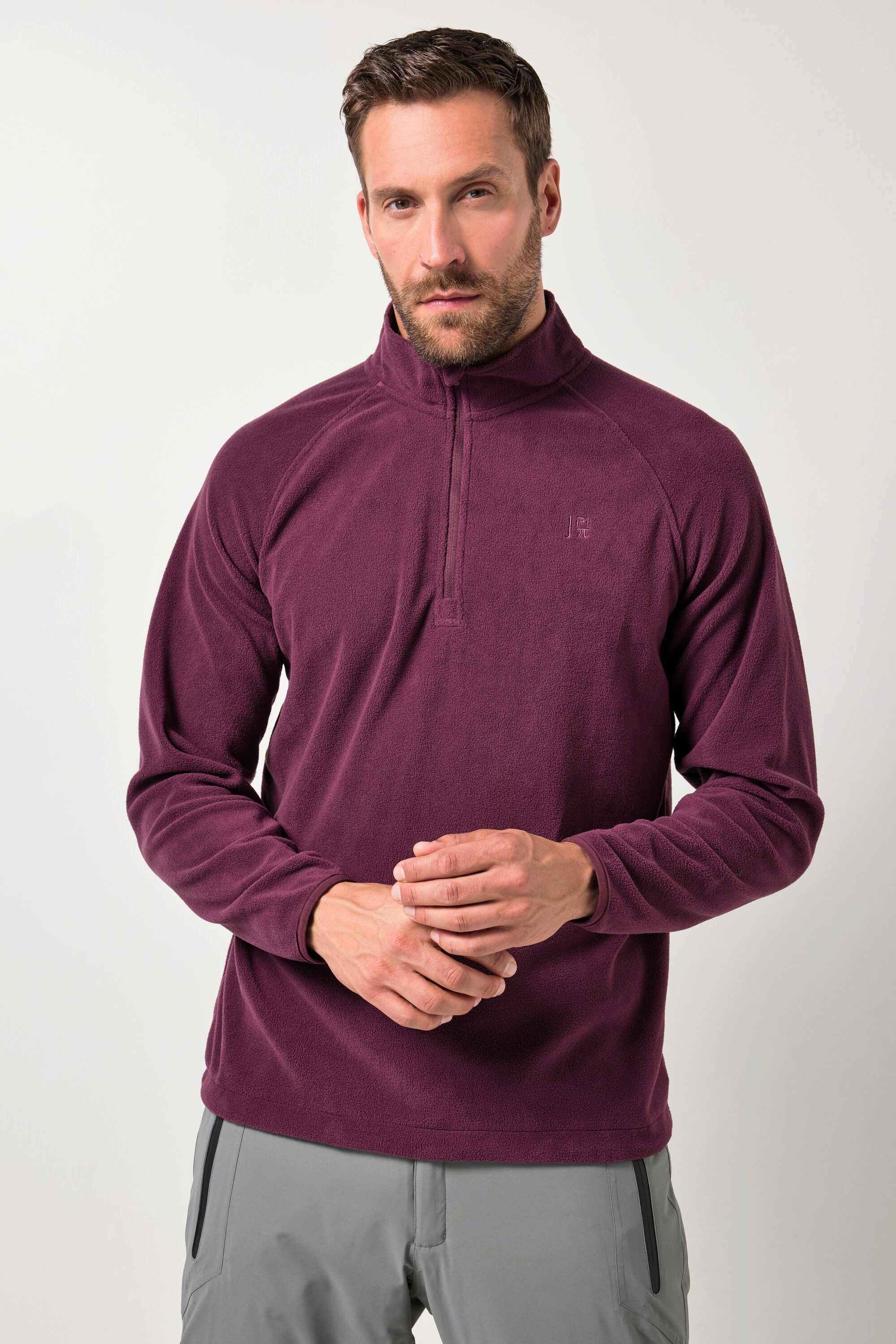 JP1880 Sweatshirt Fleecetroyer Bauchfit Outdoor Zippkragen