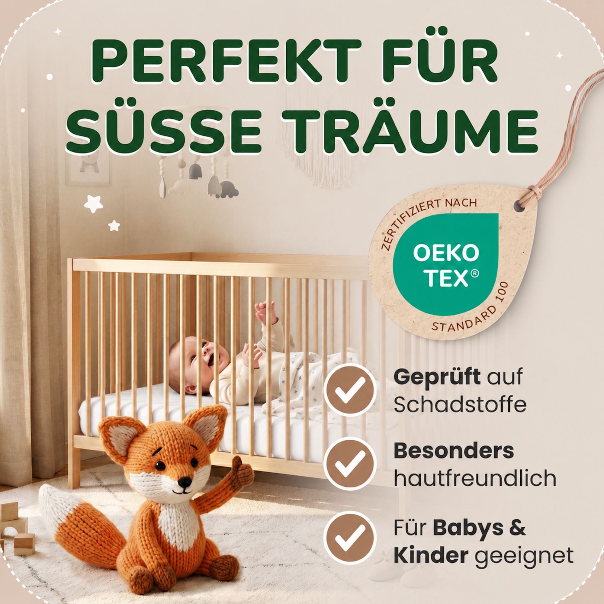 leevitex® Spannbettlaken in verschiedenen Größen und Farben, Jersey aus 100% Baumwolle, Jersey, Gummizug: rundum, (1 Stück), für Kinder- & Standardmatratzen, OEKO-TEX® STANDARD 100 zertifiziert