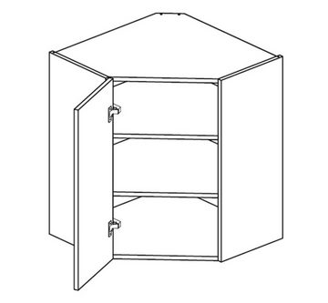 Feldmann-Wohnen Eckhängeschrank Avellino (1-St) 60cm Front- und Korpusfarbe wählbar grifflos, 1-türig