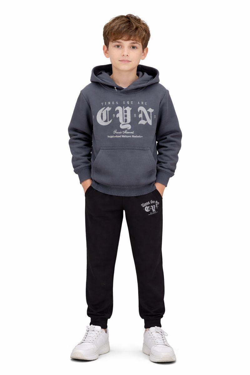 Fashion Boy Jogginganzug warmer Jogginganzug Sport Kinder Freizeitanzug JF561e (Set, Hoodie & Jogginghose)