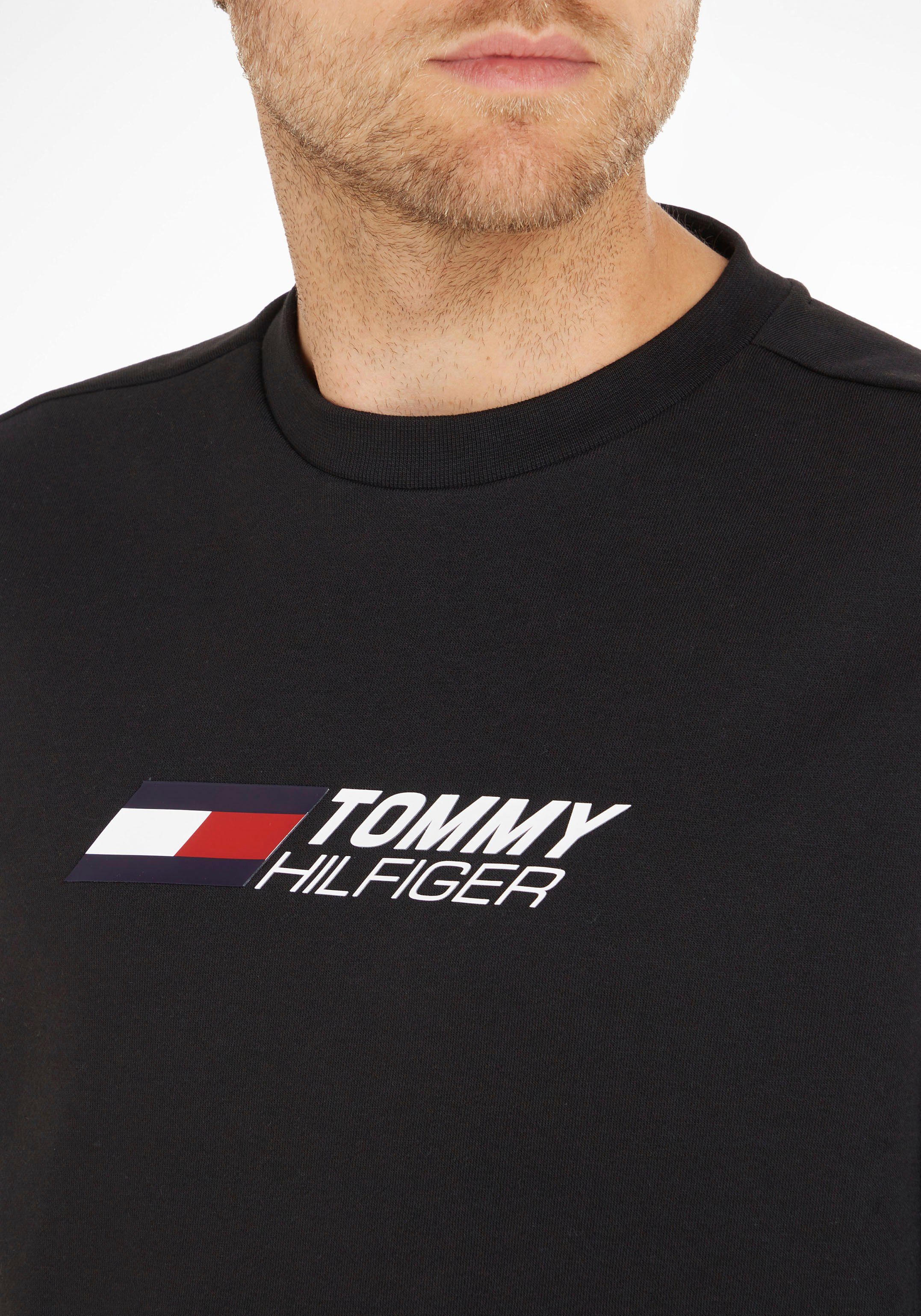 Sweatshirt Hilfiger CREW Tommy Sport black ESSENTIALS
