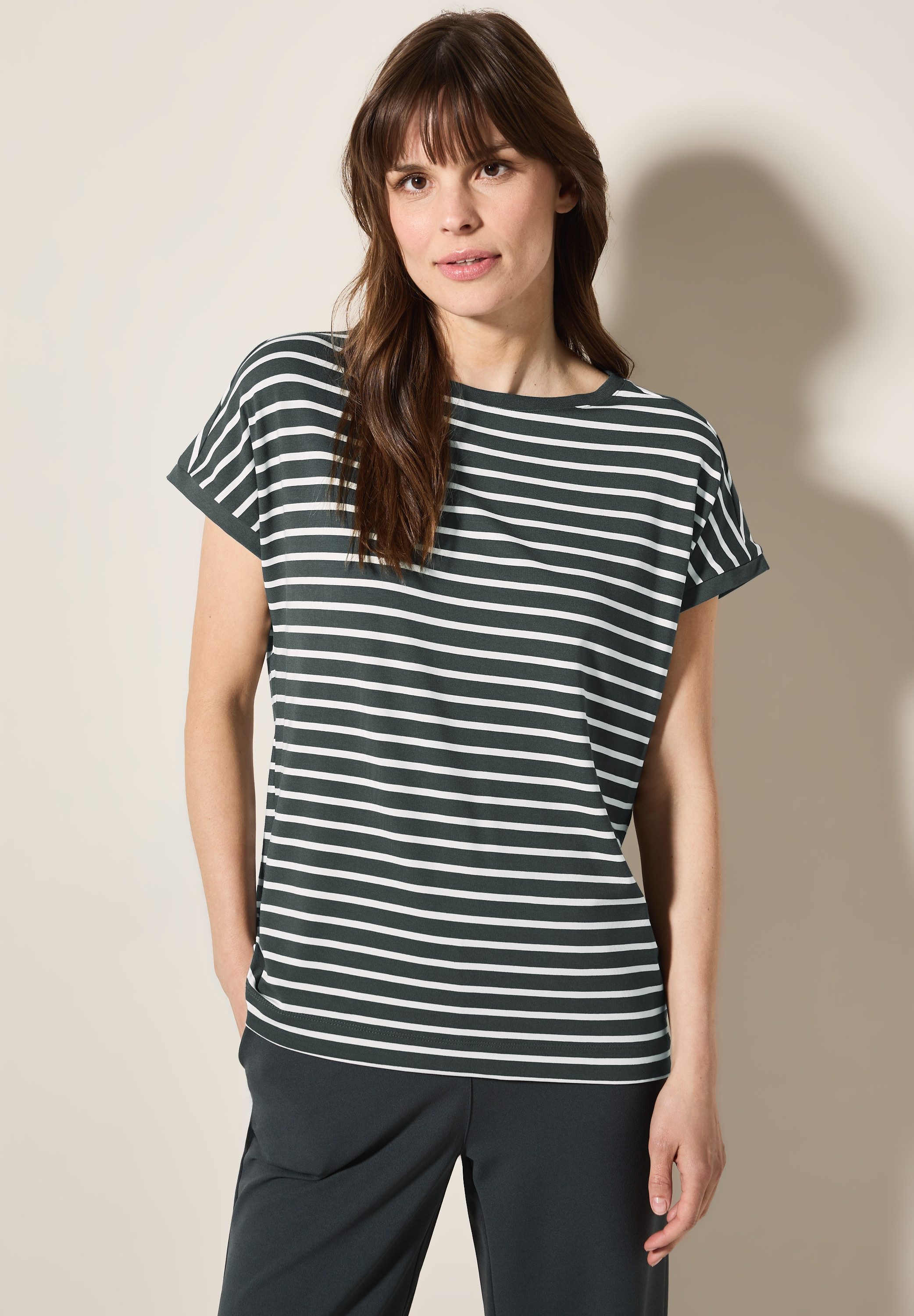 CECIL Rundhalsshirt mit U-Boot-Ausschnitt günstig online kaufen