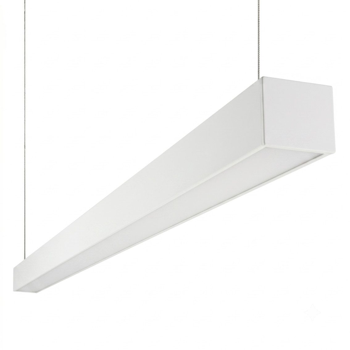 LUXULA LED-Hängeleuchte Tresenleuchte Büroleuchte 40W, LED fest integriert, 3000-6500K Warm- Kaltweiß, Pendelleuchte Weiß CCT Farbwechsel Ra90 Weiß 120cm