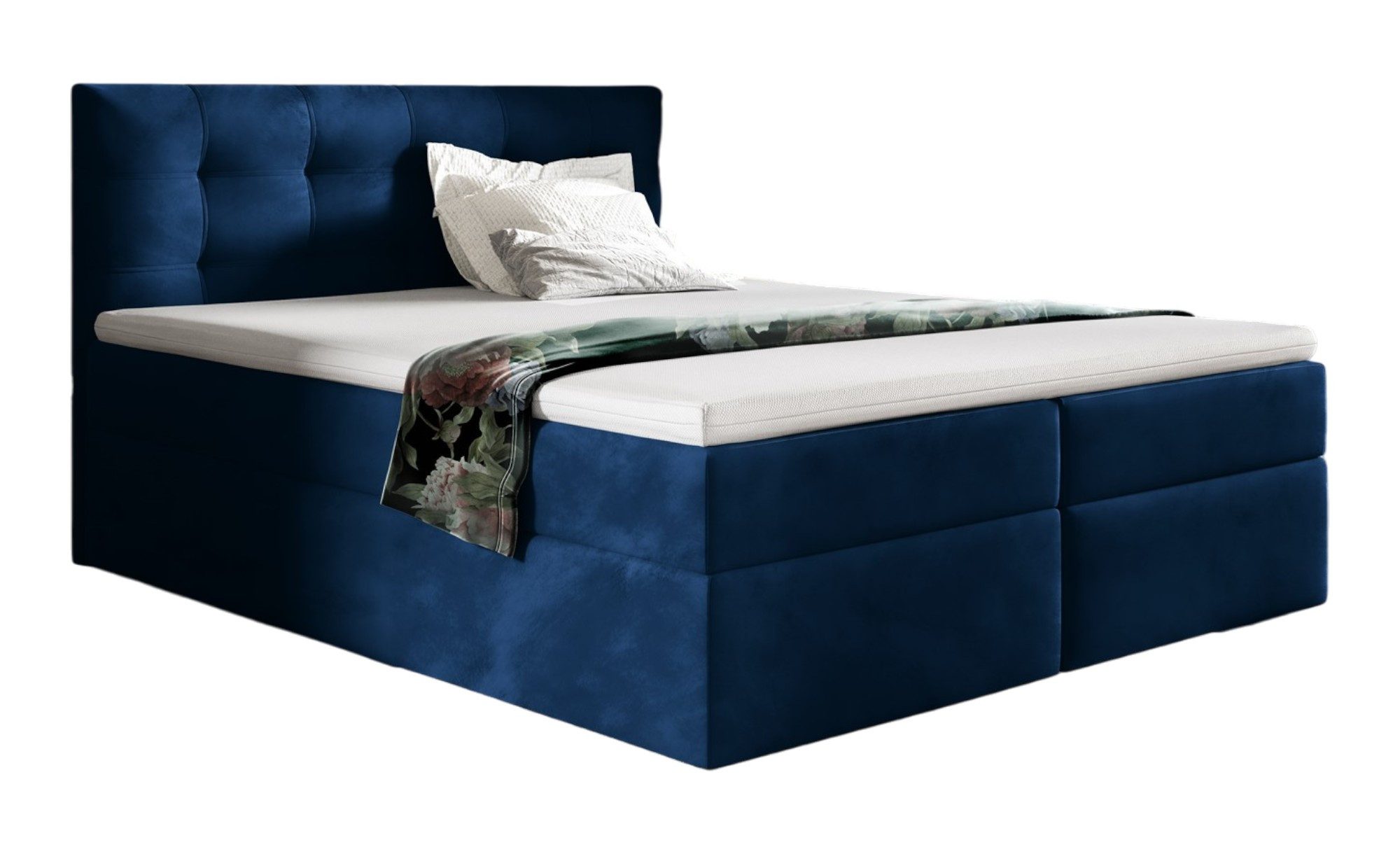 Fun Möbel Boxbett Schlafzimmerbett OVIEDO XL in Stoff Fresh (inkl. Bettkästen, inkl. Kaltschaumtopper), eingebautes Liftsystem für Bettkästen, Überlänge