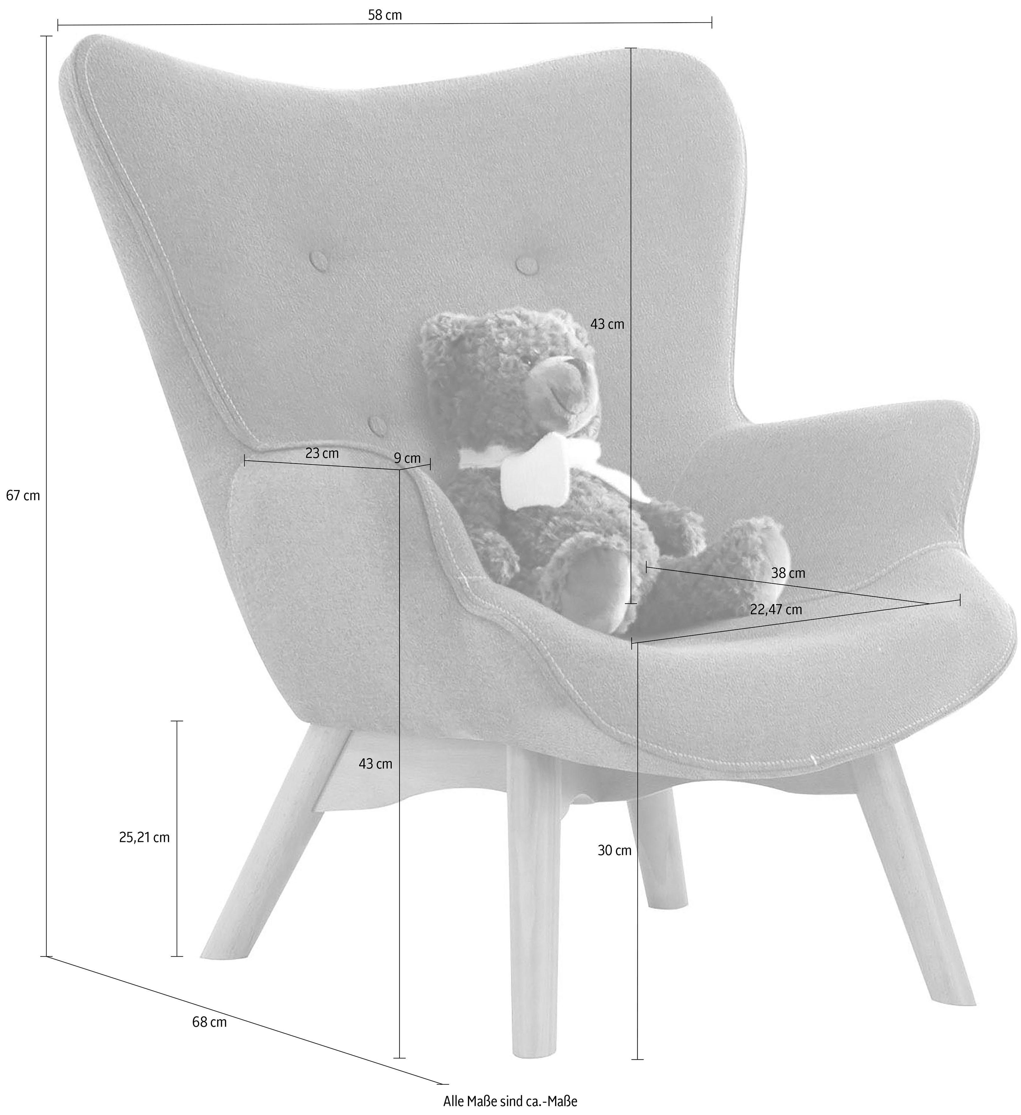 Lüttenhütt Sessel Duca Mini, Ausführung kleiner für in Kinder