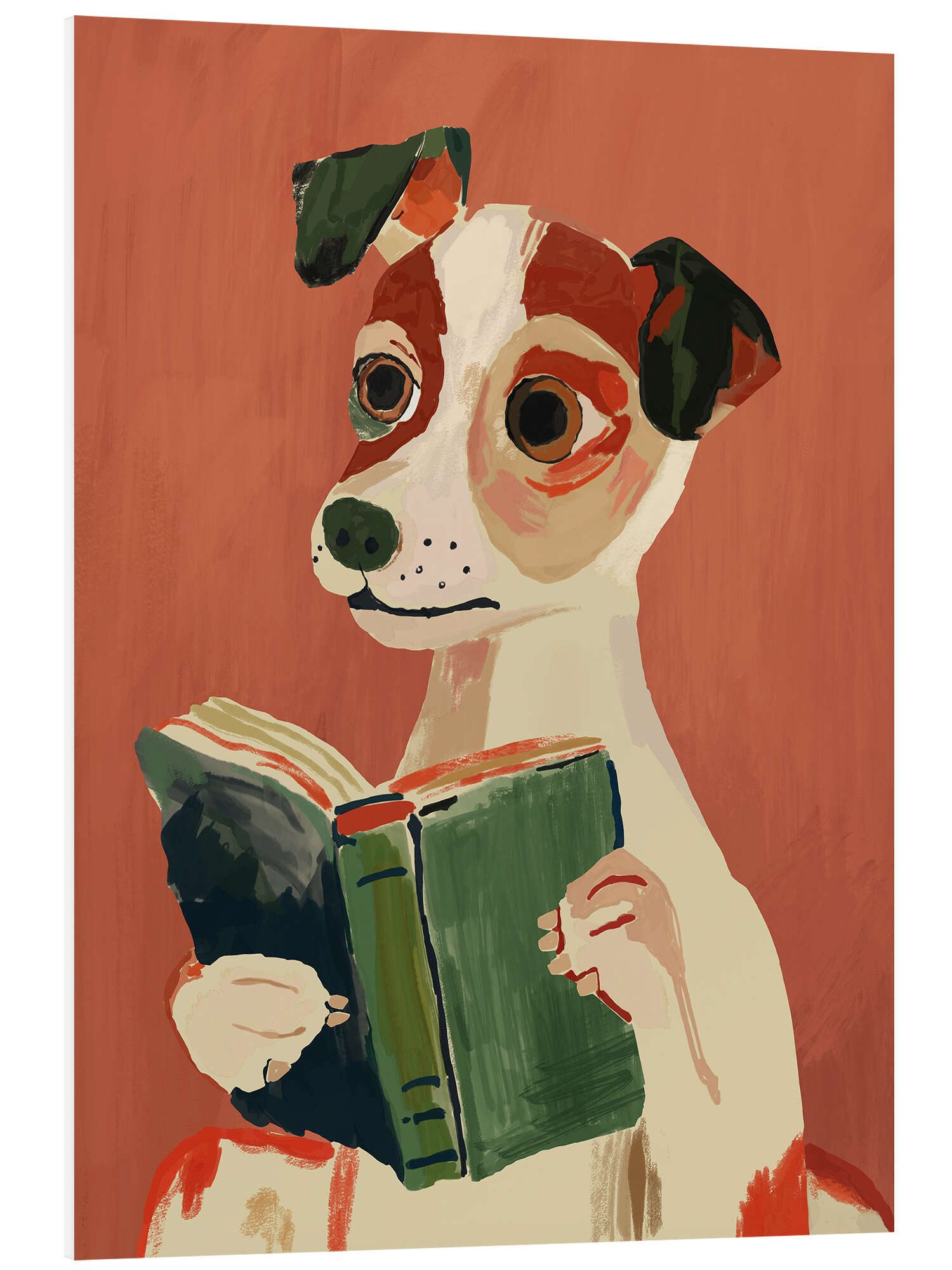 Wandbild Der Bücherhund