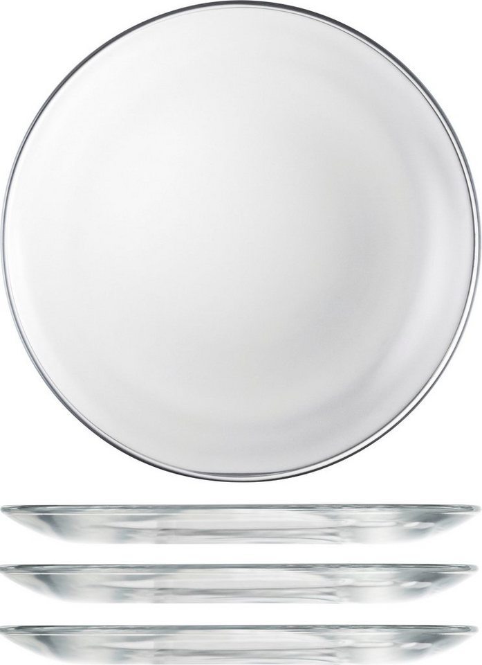 Eisch Salatteller 30056722, (4 St), Kristallglas, Ø 21 cm, Bei einer Höhe  von 2cm beträgt der Durchmesser des Tellers