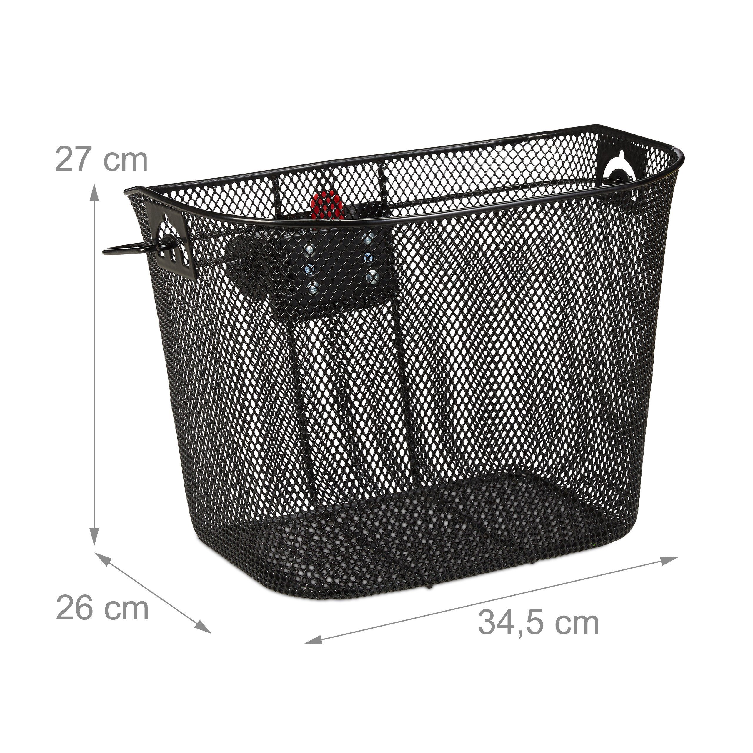 relaxdays Fahrradkorb vorne abnehmbar