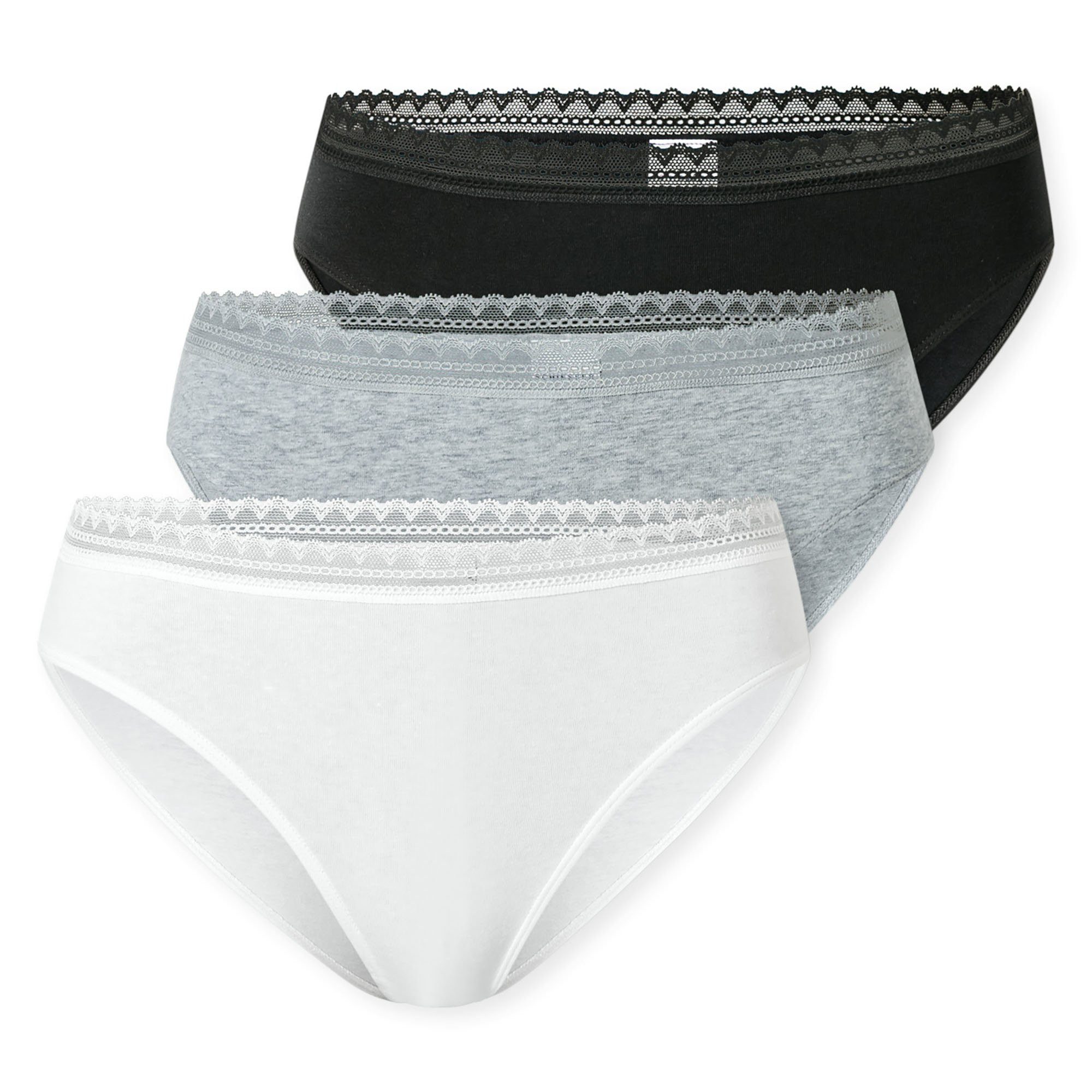 Slip Damen Slip 3er Pack Baumwolle