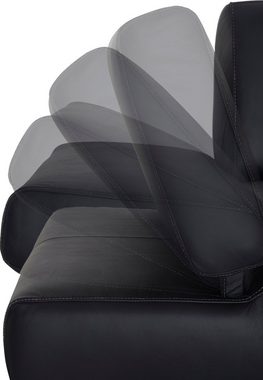 W.SCHILLIG 3-Sitzer taboo, mit Normaltiefe, inklusive Armlehnenverstellung, mit Kontrastnaht