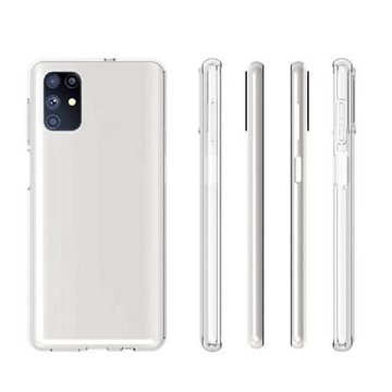 cofi1453 Bumper cofi1453® Silikon Hülle Basic kompatibel mit Samsung Galaxy M51 (M515F) Case TPU Soft Handy Cover Schutz Transparent