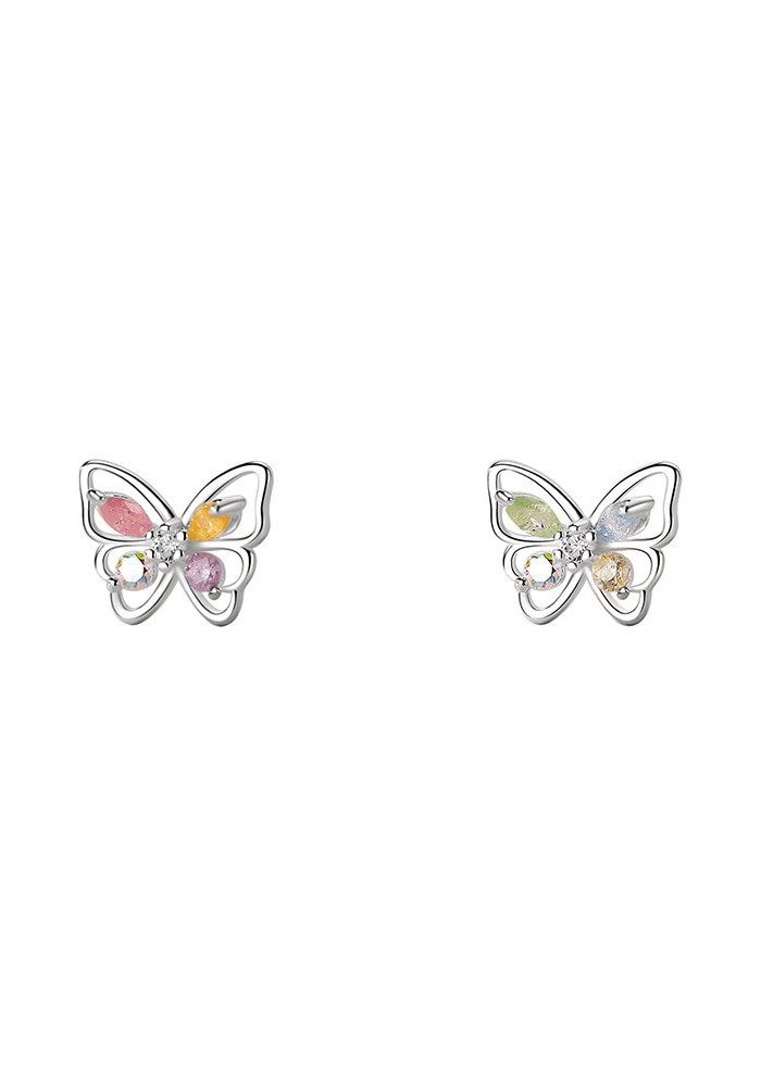 Color Design Paar Ohrstecker Schmetterling Ohrringe günstig online kaufen