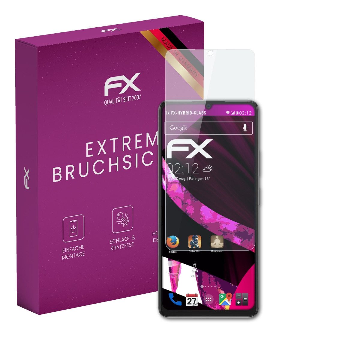 atFoliX Schutzfolie Panzerglasfolie für Doogee Note 58 Pro, Ultradünn und superhart