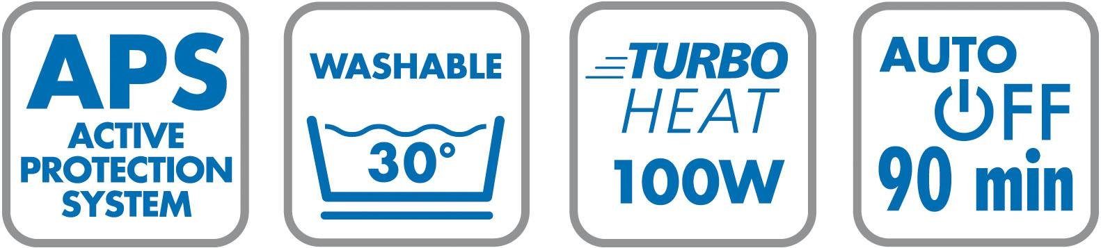 promed Heizkissen HKP-1.6XL, mit kuscheligen Bezug