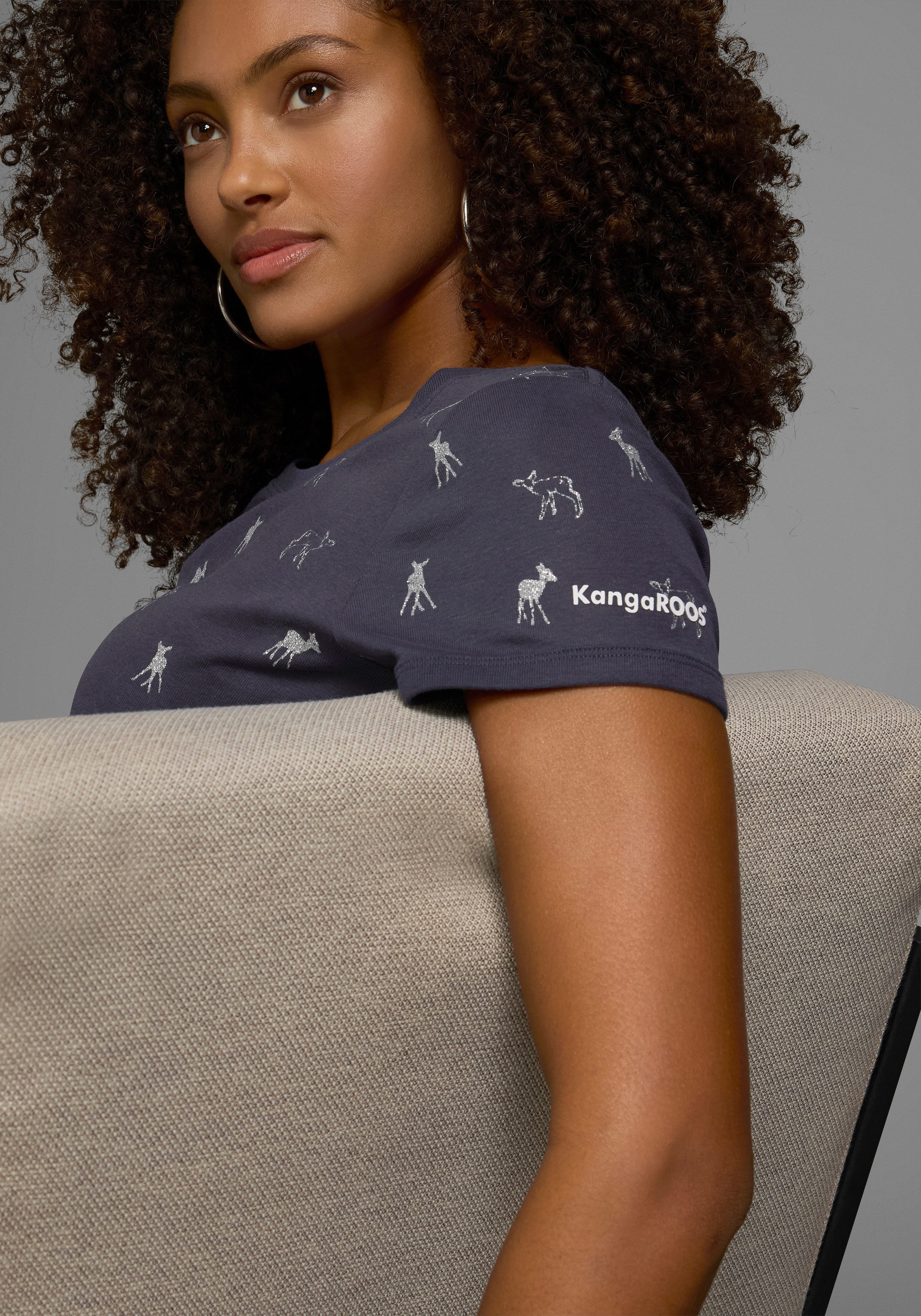 KangaROOS T-Shirt kurzärmelig, sehr figurbetont und hüftbedeckend – Bild 5 von 5
