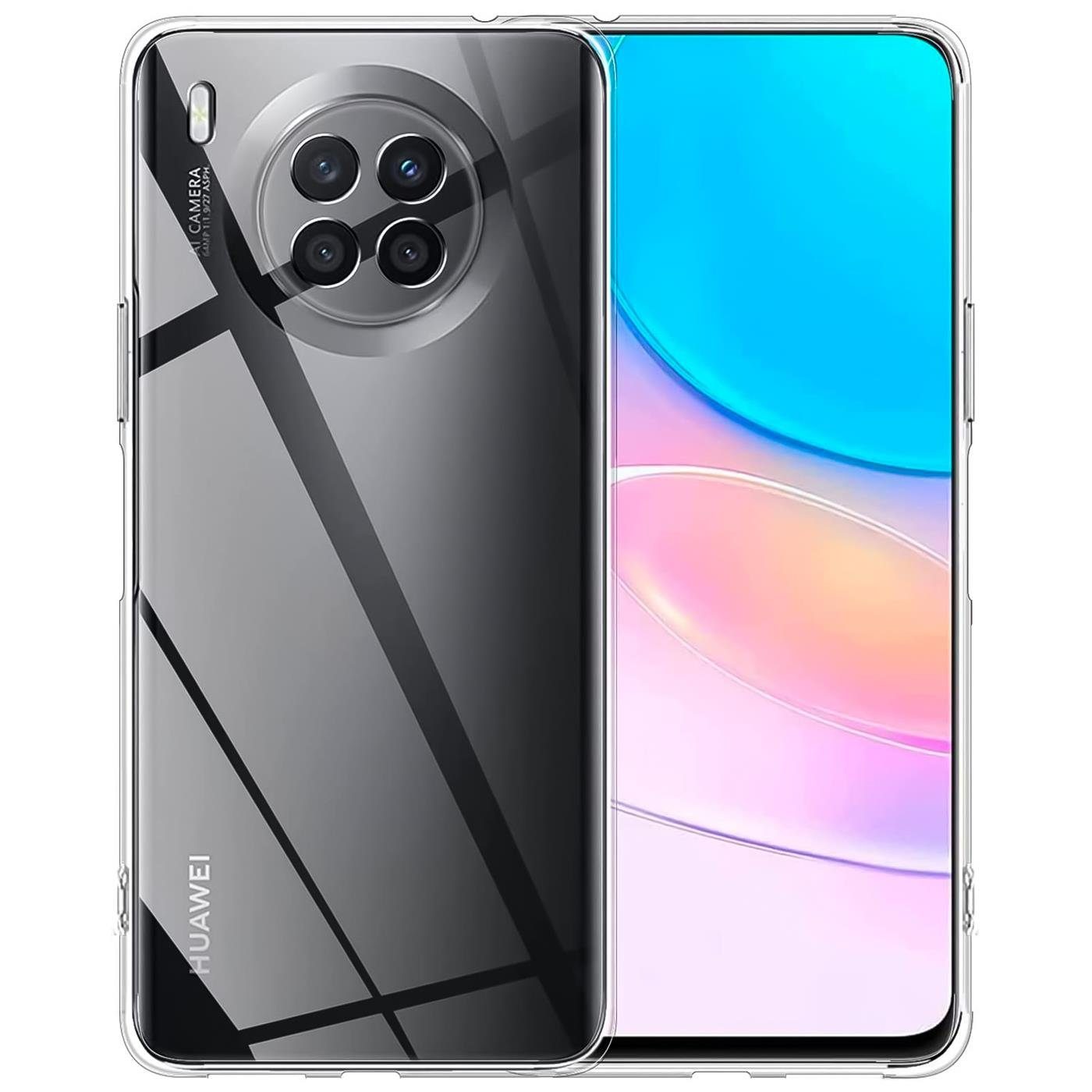 CoolGadget Handyhülle Silikon Handy Hülle Slim für Huawei Nova 8i / Honor 50 Lite 6,67 Zoll, dünne TPU Schutzhülle Case in transparent / durchsichtig