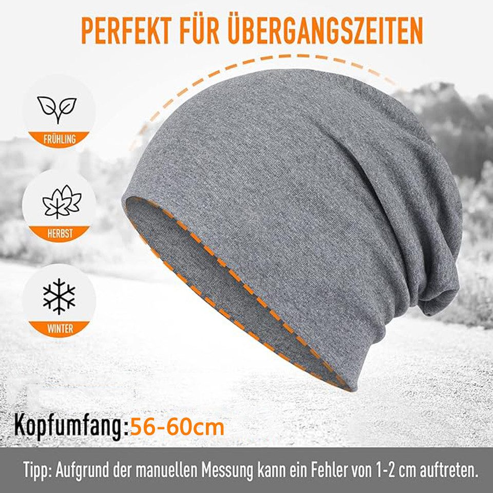 Coonoor Beanie Mütze Damen Herren, Slouch Beanie Mütze, Weich Dünne Mütze (1-St) für Jugendliche u. Erwachsene für alle Jahreszeiten geeignet – Bild 4 von 4