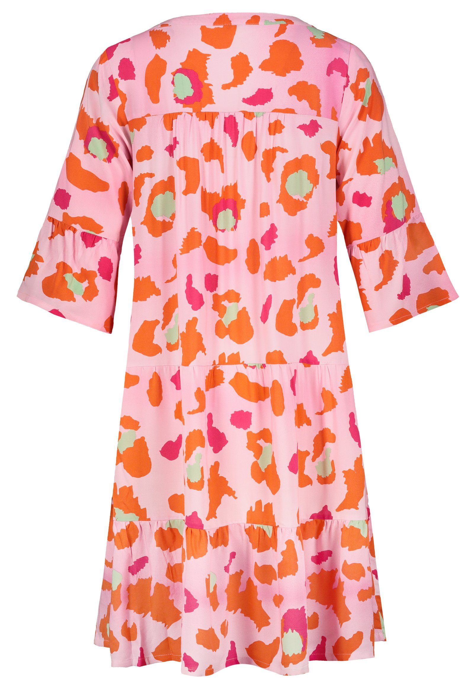 SUBLEVEL MIT 100% pink 01 Sublevel Kleid Strandkleid design middle Sommerkleid Strandkleid VOLANTS Viskose Damen