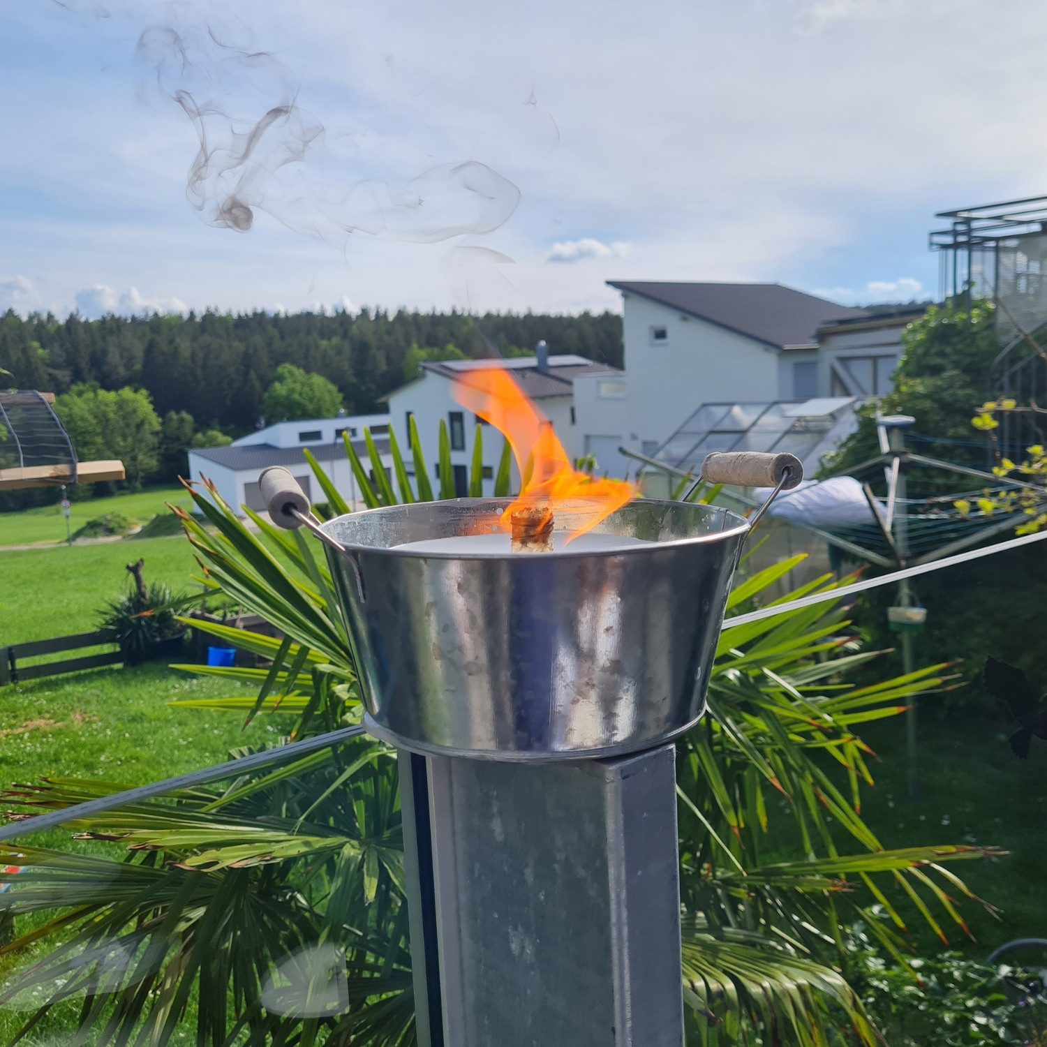 Schwabenfire Outdoorkerze Schwabenfire Outdoorkerze mit Dauerdocht Kleine Schale
