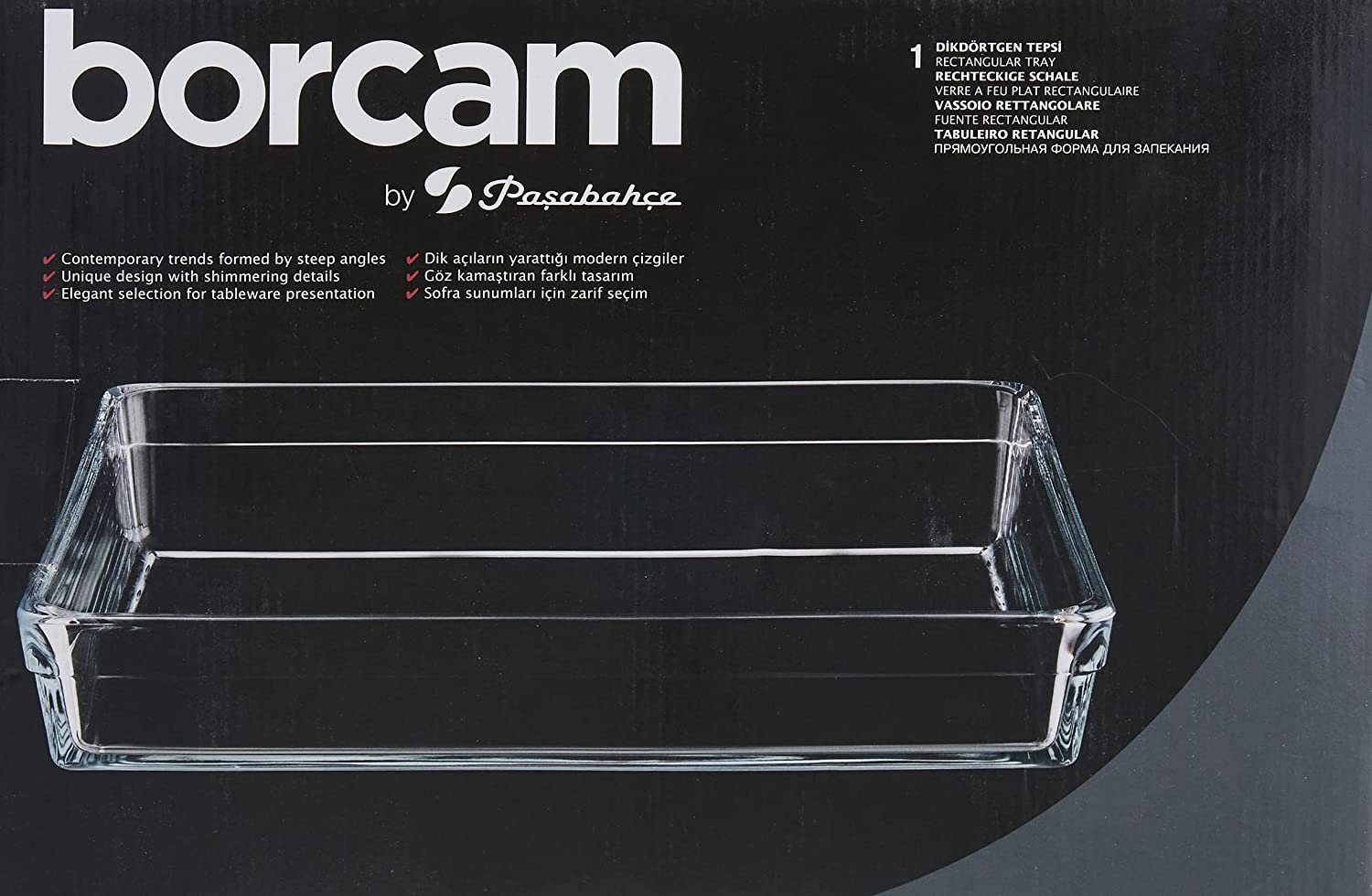 Pasabahce Auflaufform Borcam Premium Rechteckblech 26Cmx37Cm, 4350 cc transparent, Glas – Bild 4 von 4