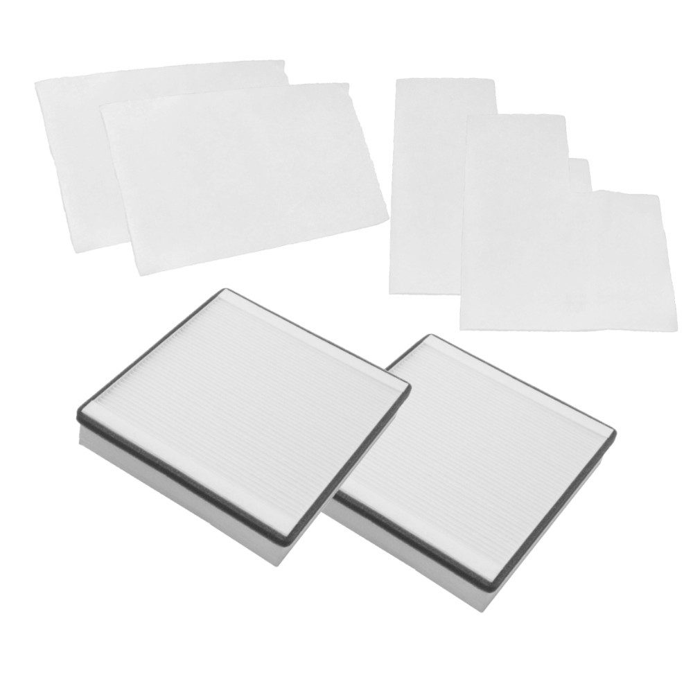 Trade-Shop Filter-Set 6in1 passend für Vallox KWL 090 SC, KWL 090 SE, KWL 091 SC, KWL 90 SC, Zubehör für Vallox 105114, 2502 / Ersatzteil für Lüftungsgeräte, Set aus Pollenfilter, Zuluftfilter, Abluftfilter