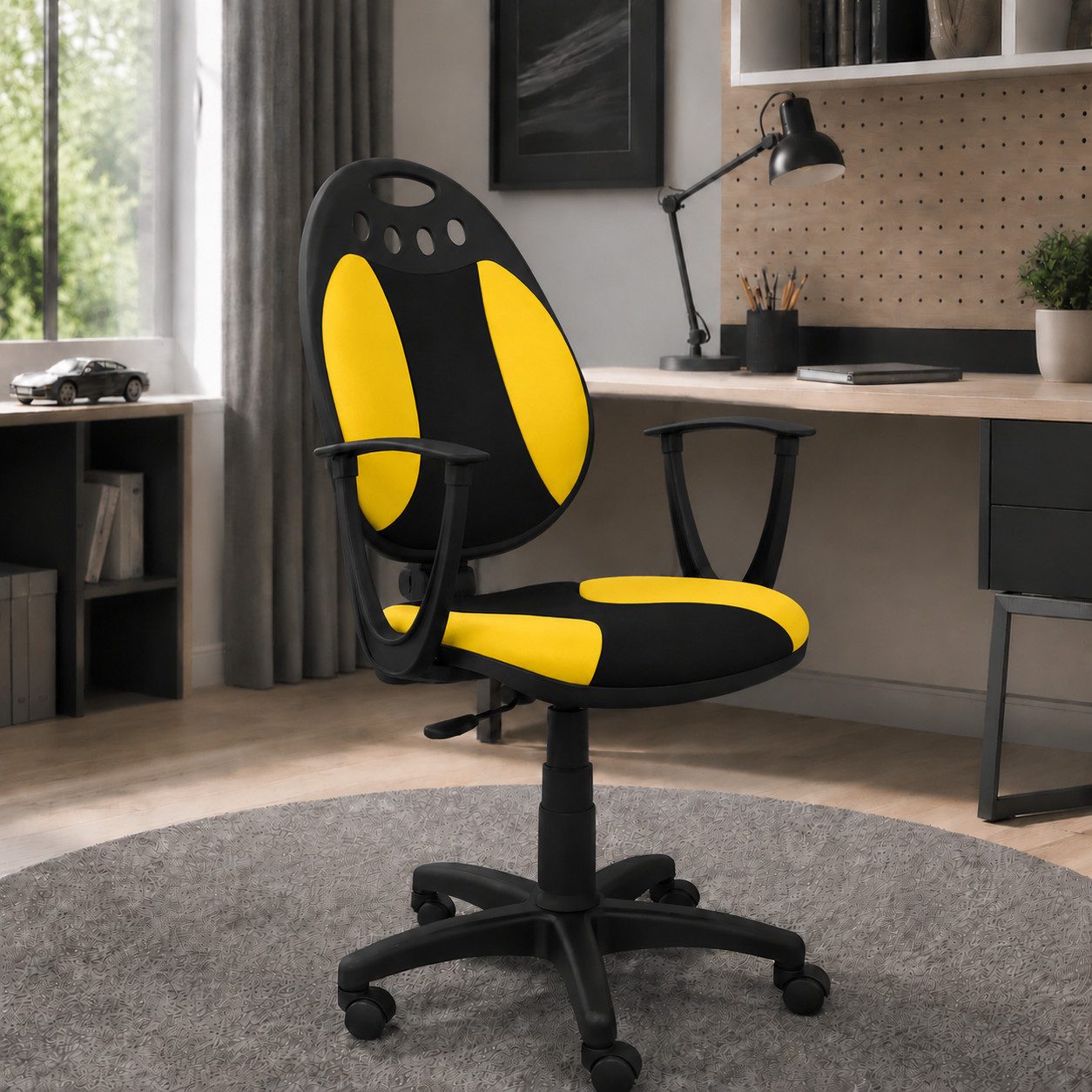 Best for Kids Schreibtischstuhl Bürostuhl – ergonomisch & höhenverstellbar (1-teiliges Set, 1 St), ergonomisch geformt, höhenverstellbar