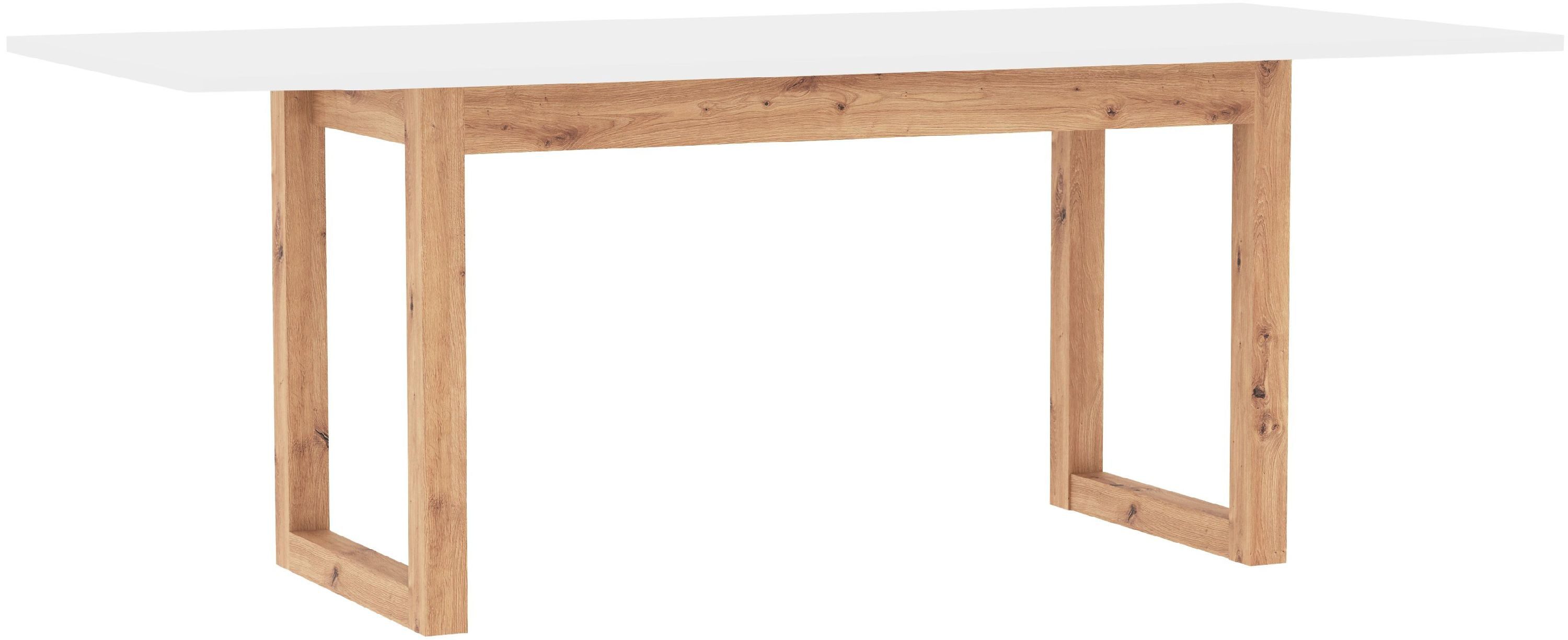 Finori Esstisch Denver 50, weiß / Dekor Artisan Oak HxBxT 75x160x90 cm