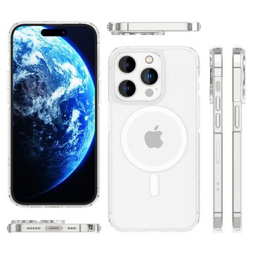 Nalia Smartphone-Hülle Apple iPhone 14 Pro Max, Klare Harte Hülle / mit MagSafe Funktion / Vergilbungsfrei / Kratzfest