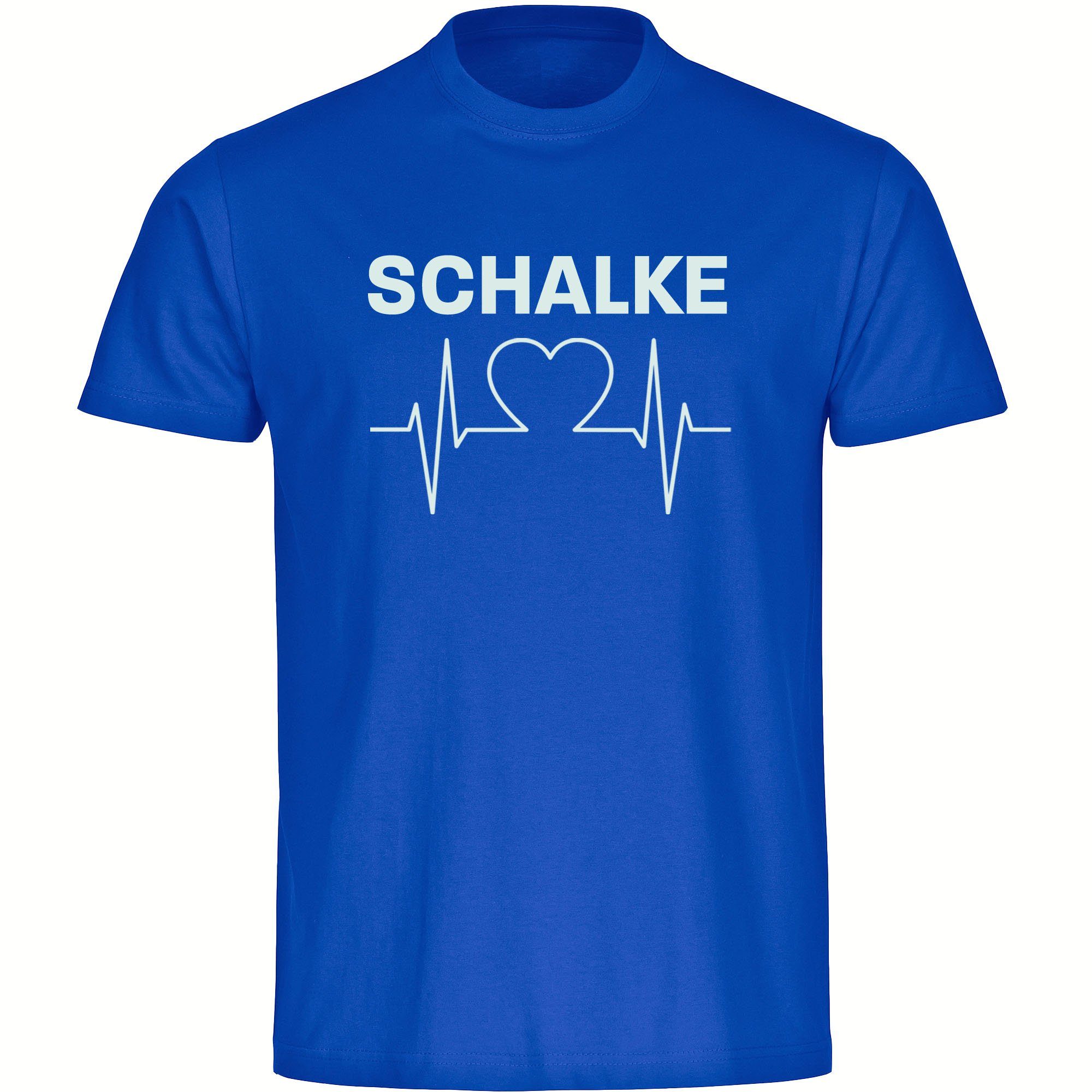 multifanshop T-Shirt Herren Schalke - Herzschlag - Männer günstig online kaufen
