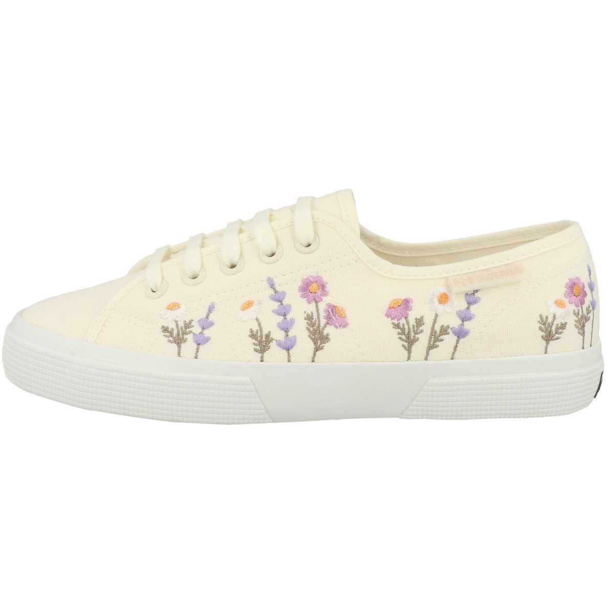 Superga 3750 Flower Embroidery Leggera Damen Sneaker Turnschuhe, Sportschuhe, Freizeitschuhe, Halbschuhe, Schnürschuhe