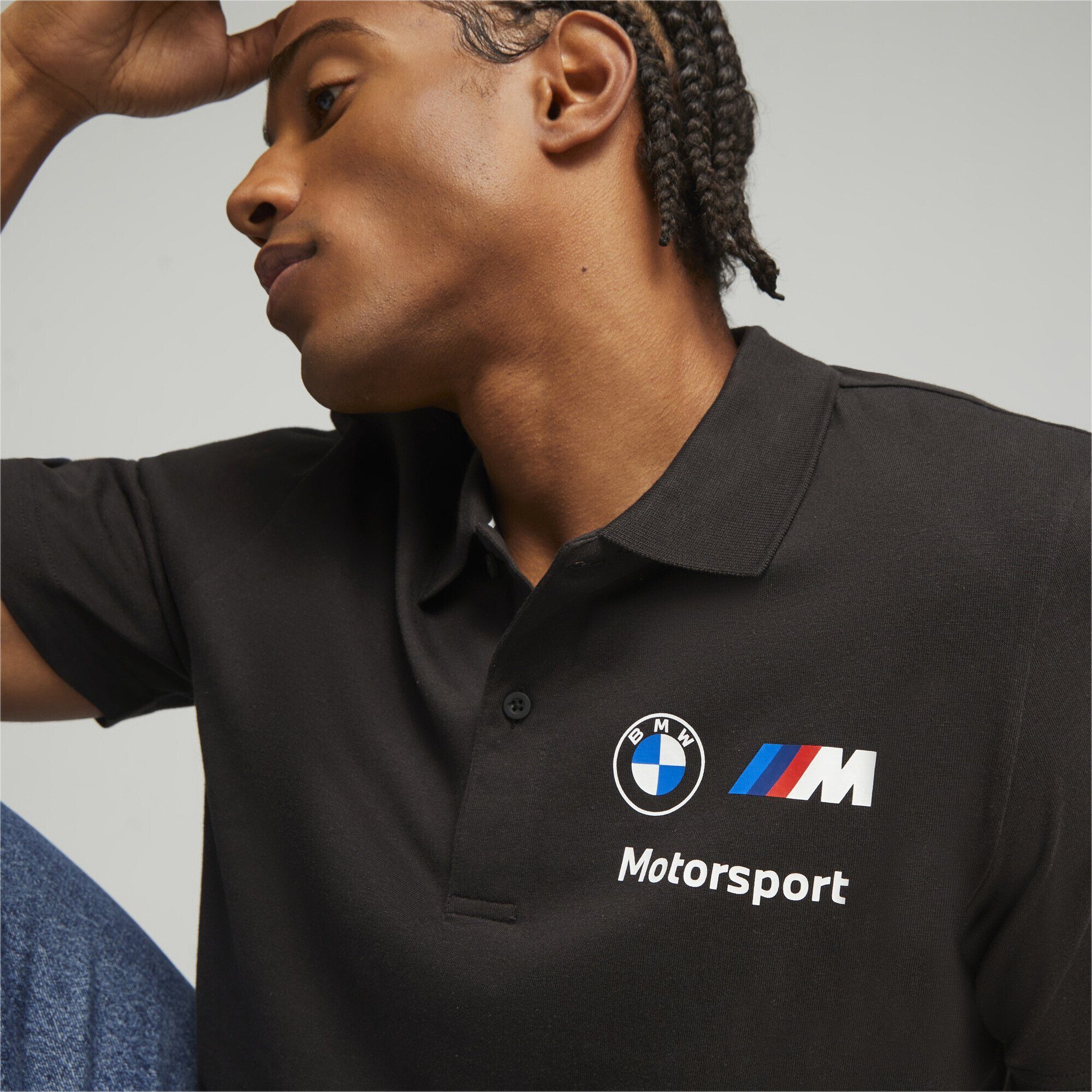 BMW Herren Poloshirt Black Poloshirt PUMA M Motorsport