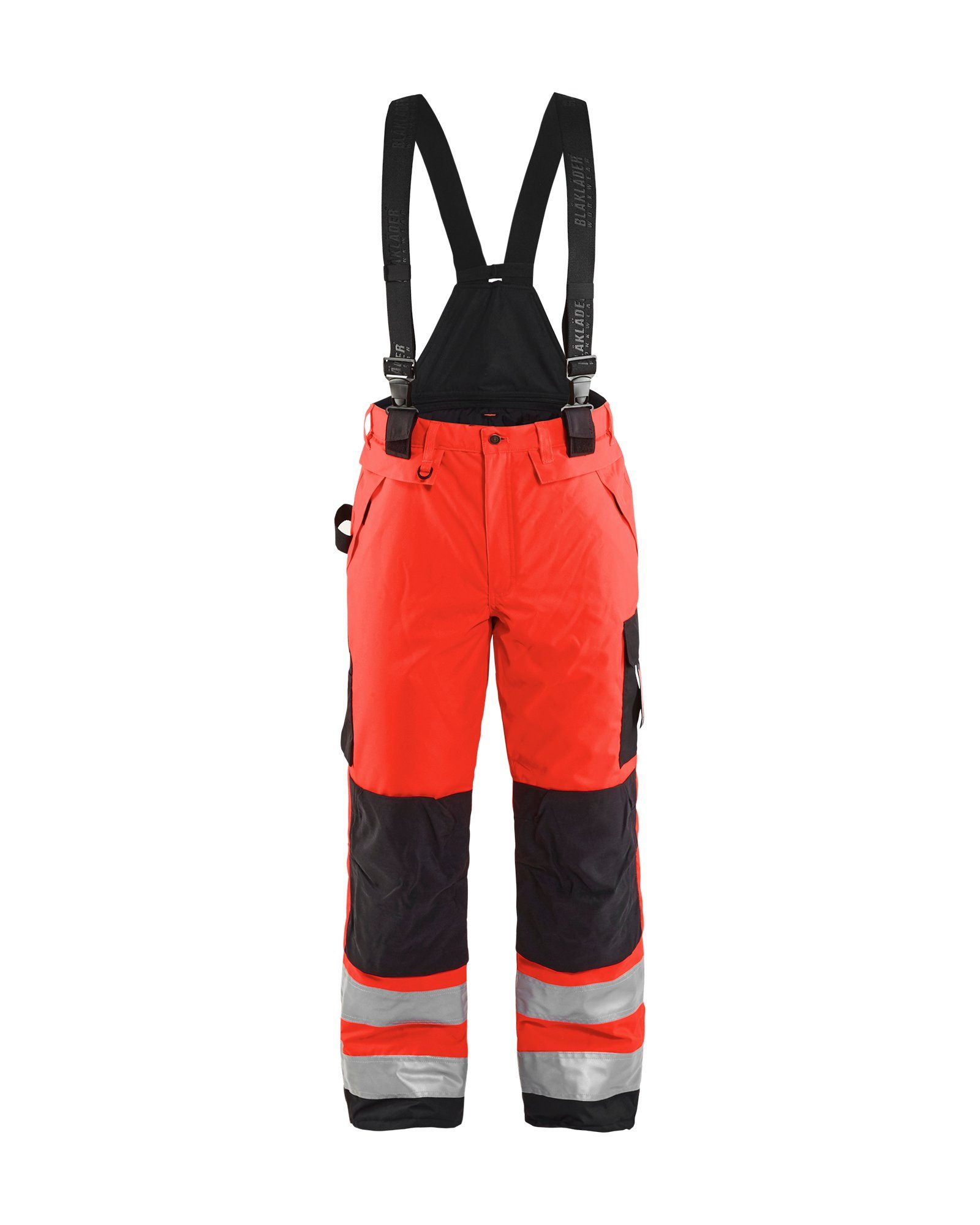 BLÅKLADER Arbeitsbundhose High Vis Winter Latzhose (1-tlg) high vis rot/schwarz