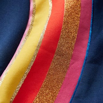 vidaXL Strickpullover Kinder-Sweatshirt mit Regenbogen-Aufdruck Marineblau 116
