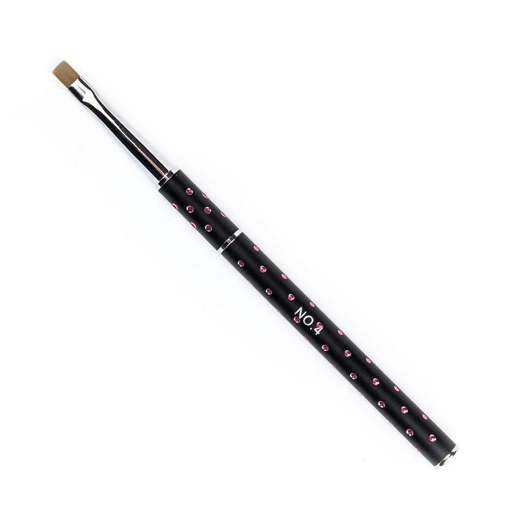 Sun Garden Nails Nailart-Pinsel Steckpinsel Gr. 4 schwarz - Gelpinsel flach/gerade Gr. 4