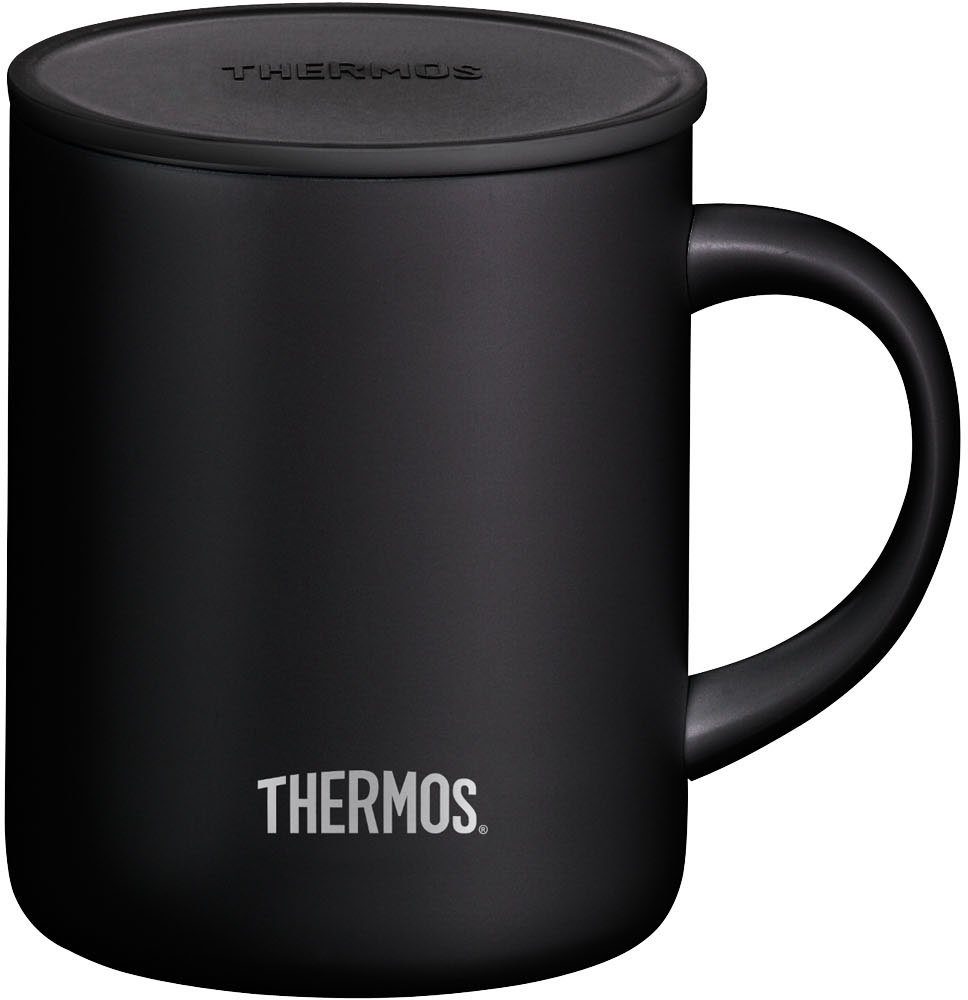 THERMOS Tasse Longlife, Edelstahl, doppelwandig, 0,35 Liter, mit Deckel charcoal black mat