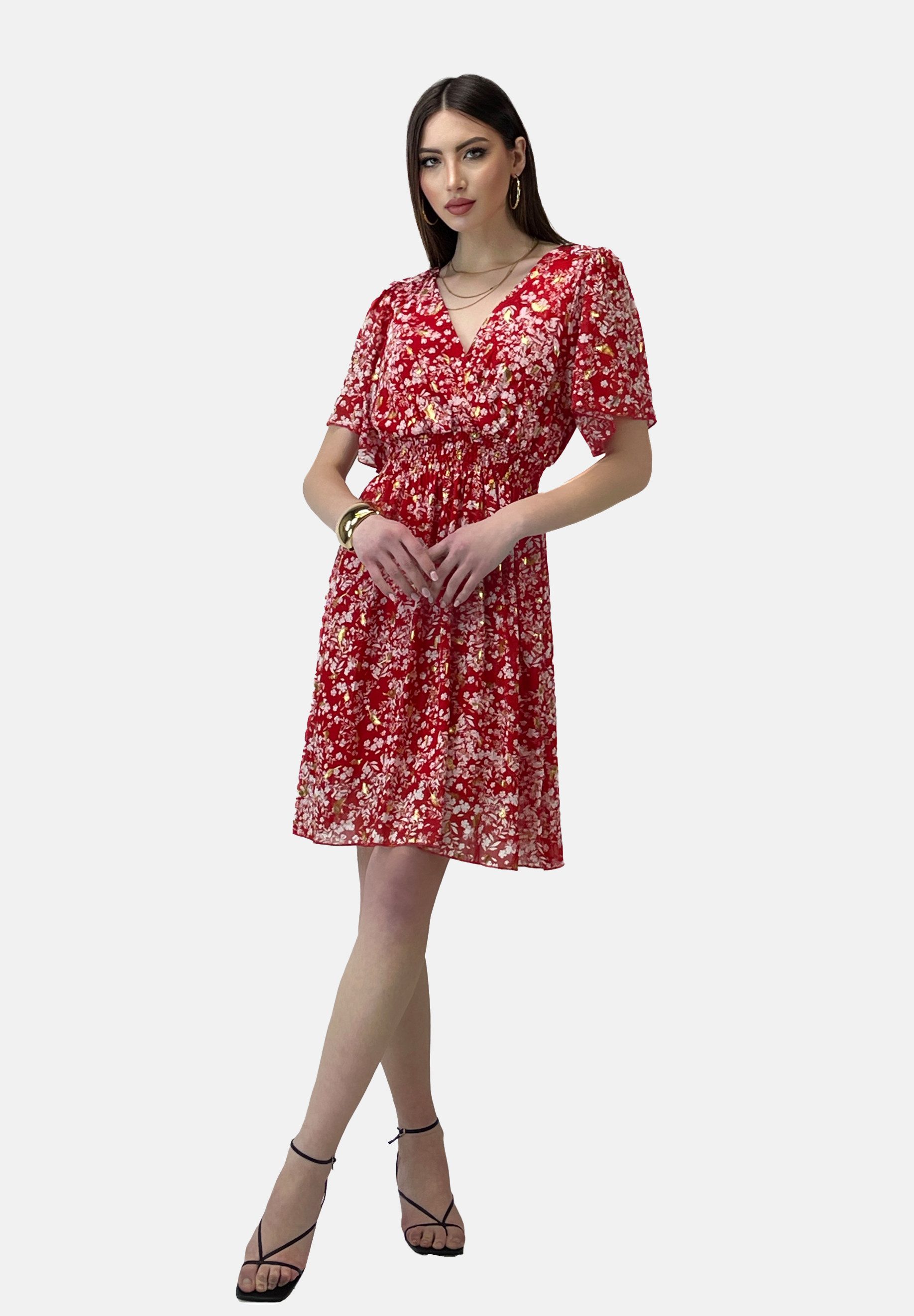 Elara Sommerkleid Elara Damen Sommerblumenkleid (1-tlg) günstig online kaufen