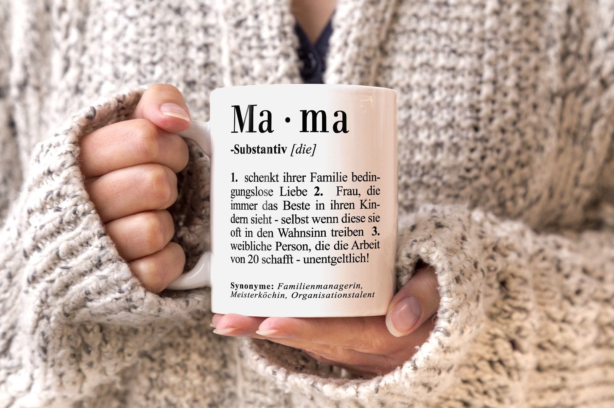Keramik MoonWorks®, Dictionary Mama Definition für Tasse Wörterbuch MoonWorks Mutter Kaffee-Tasse Duden Geschenk Mama
