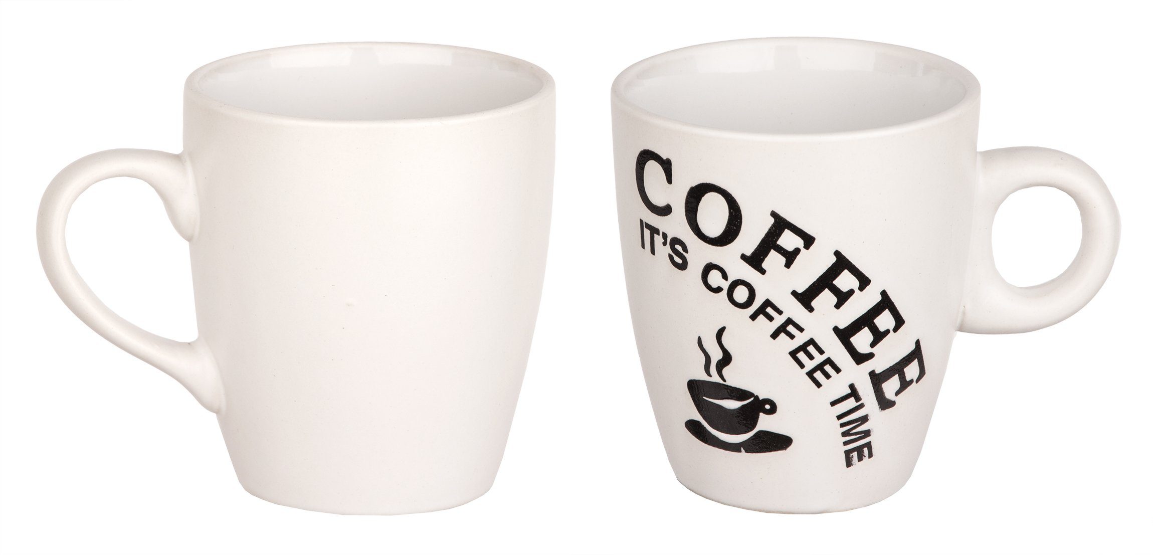 BigDean Tasse 6er Set Farben, 180ml Kaffeetassen Henkel Keramik mit 3 Kaffeebecher