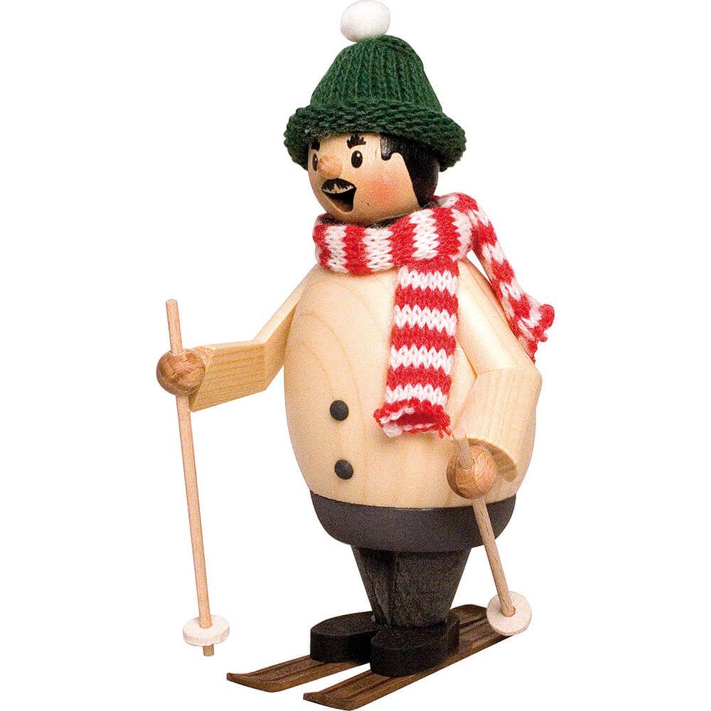 Kuhnert Räuchermännchen Skifahrer Max (16cm) Räuchermann von Drechslerei Kuhnert