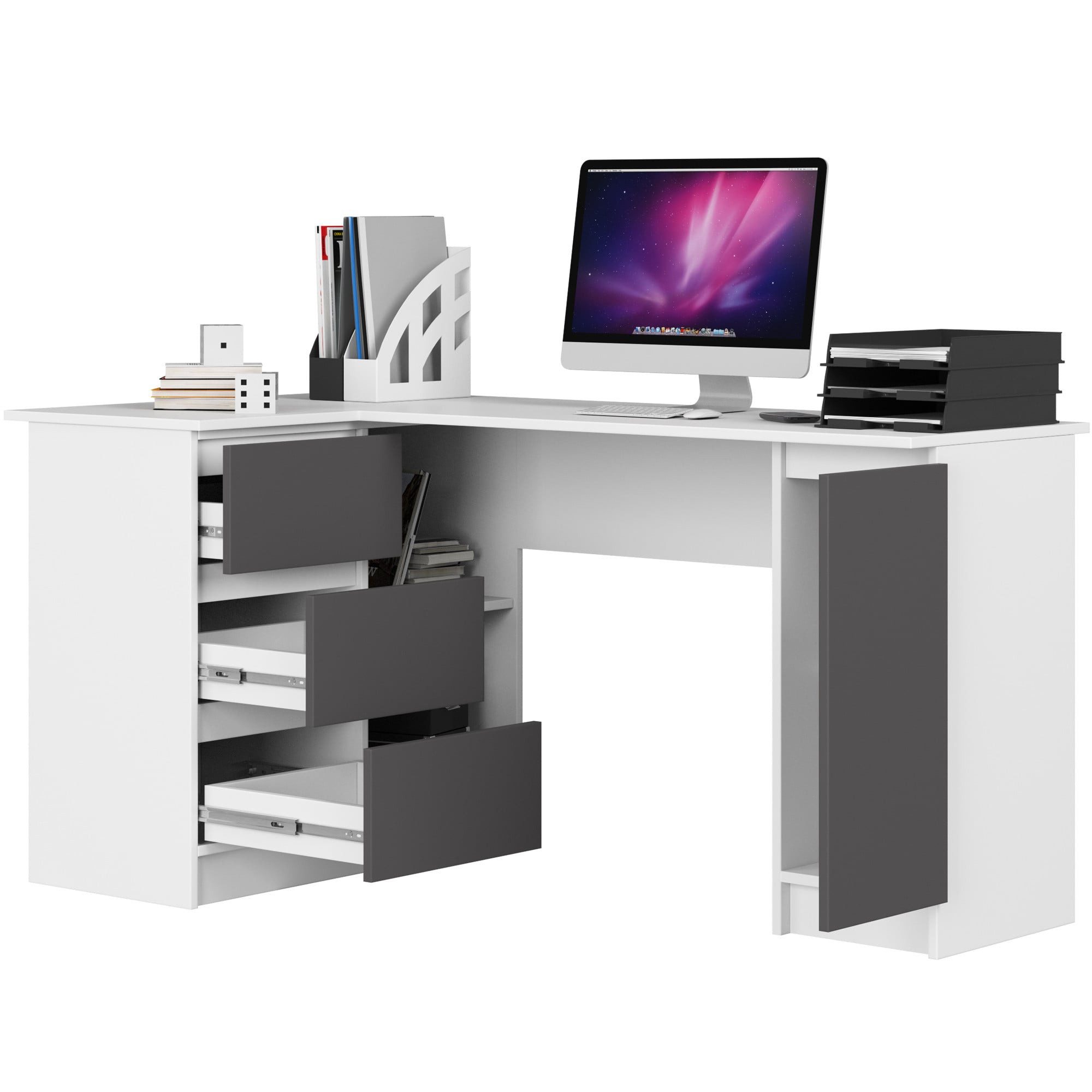 Raumhirsch Furniture Schreibtisch modern - Bürotisch mit Funktionalität & Stil - Home-Office Tisch, Hochwertige Verarbeitung, kratzfest, Selbstmontage