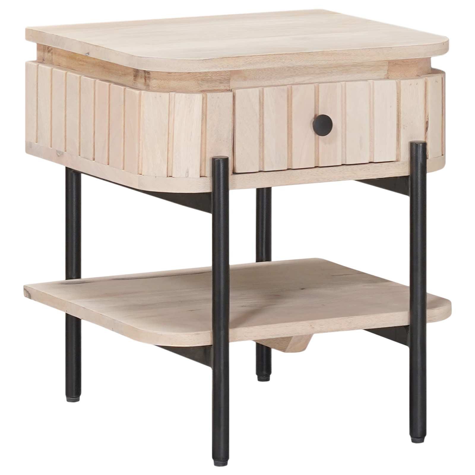 vidaXL Nachttisch Handgefertigter Nachttisch Weiß 40 x 35 x 45 cm (1-St)