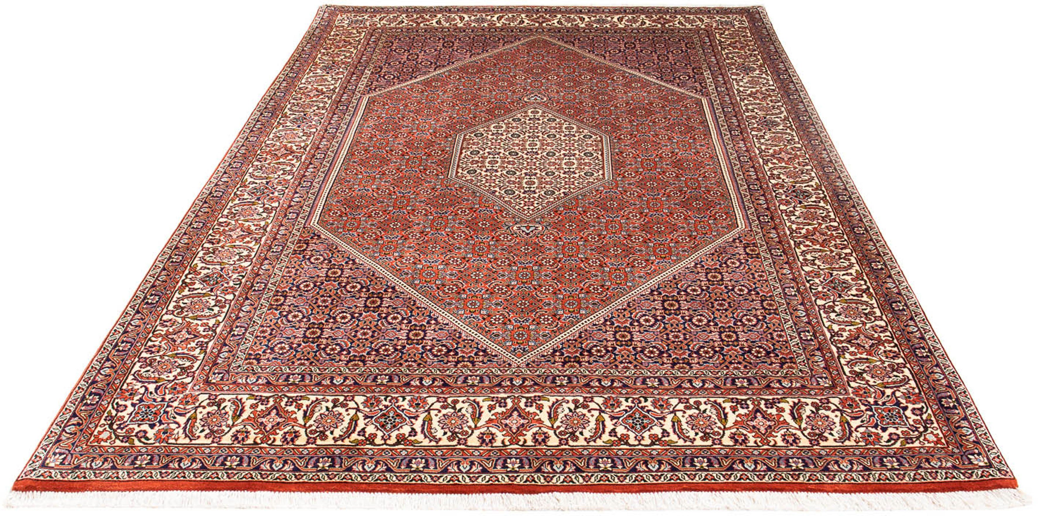 Orientteppich Perser - Bidjar - 245 x 167 cm - hellbraun, morgenland, rechteckig, Höhe: 15 mm, Wohnzimmer, Handgeknüpft, Einzelstück mit Zertifikat