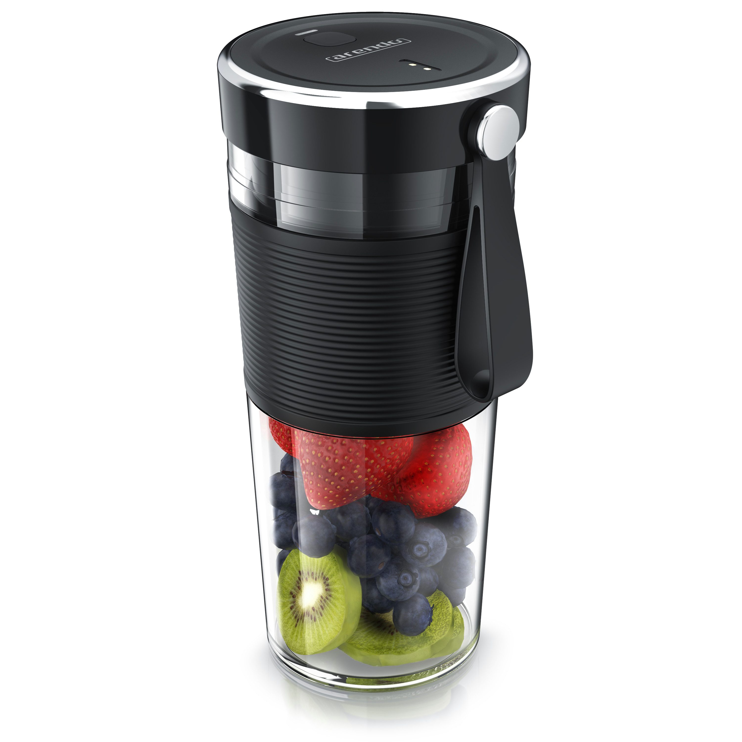 Arendo Smoothie-Maker 2GO mit Akku, kompakter tragbarer Mixer, Mobiler mini Standmixer, 100 W, Blender ideal für Smoothies Protein-Shakes für unterwegs Reisen Urlaub