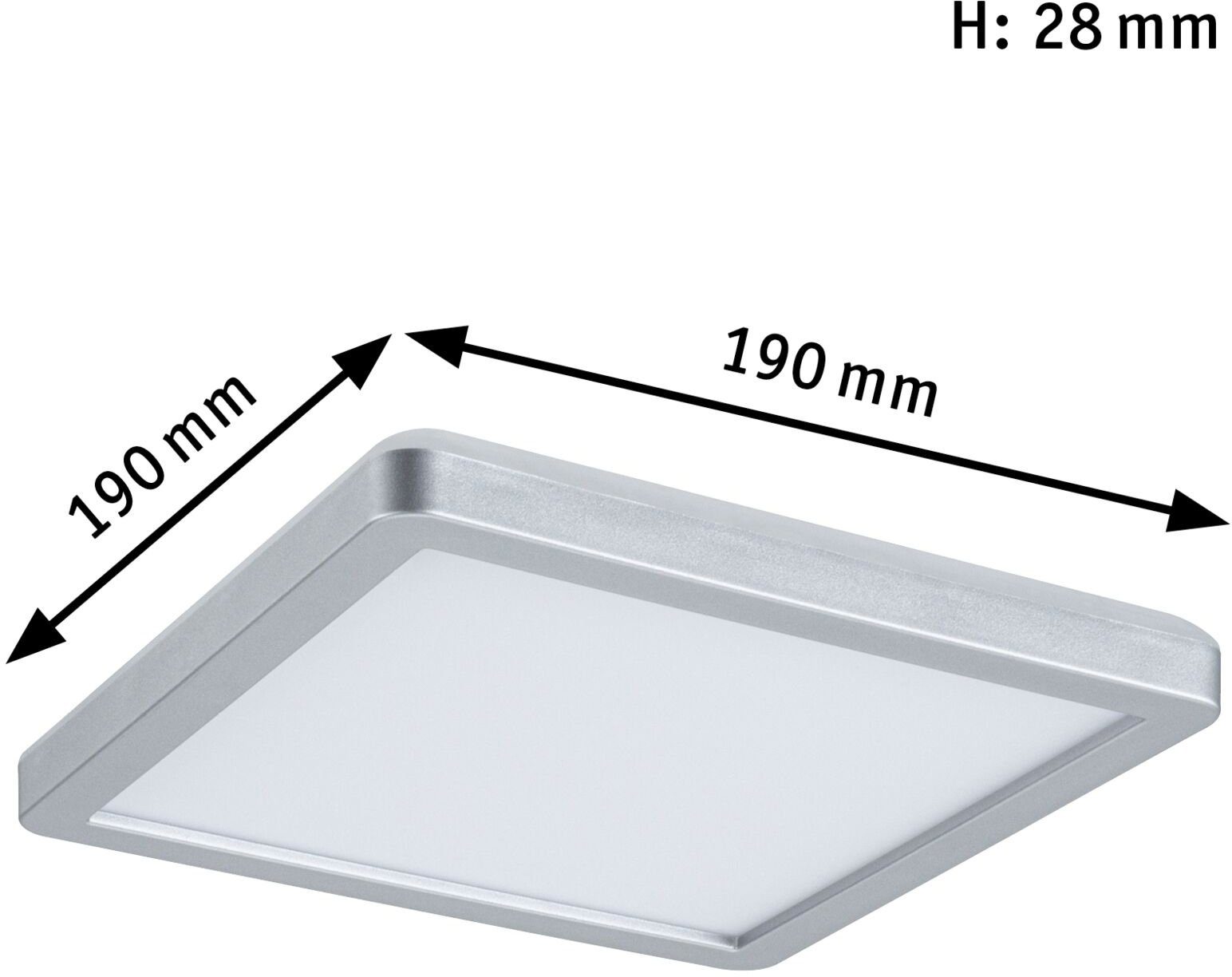 Paulmann LED Panel Atria Shine 3000K IP20 eckig, LED fest integriert, Warmweiß, Backlight