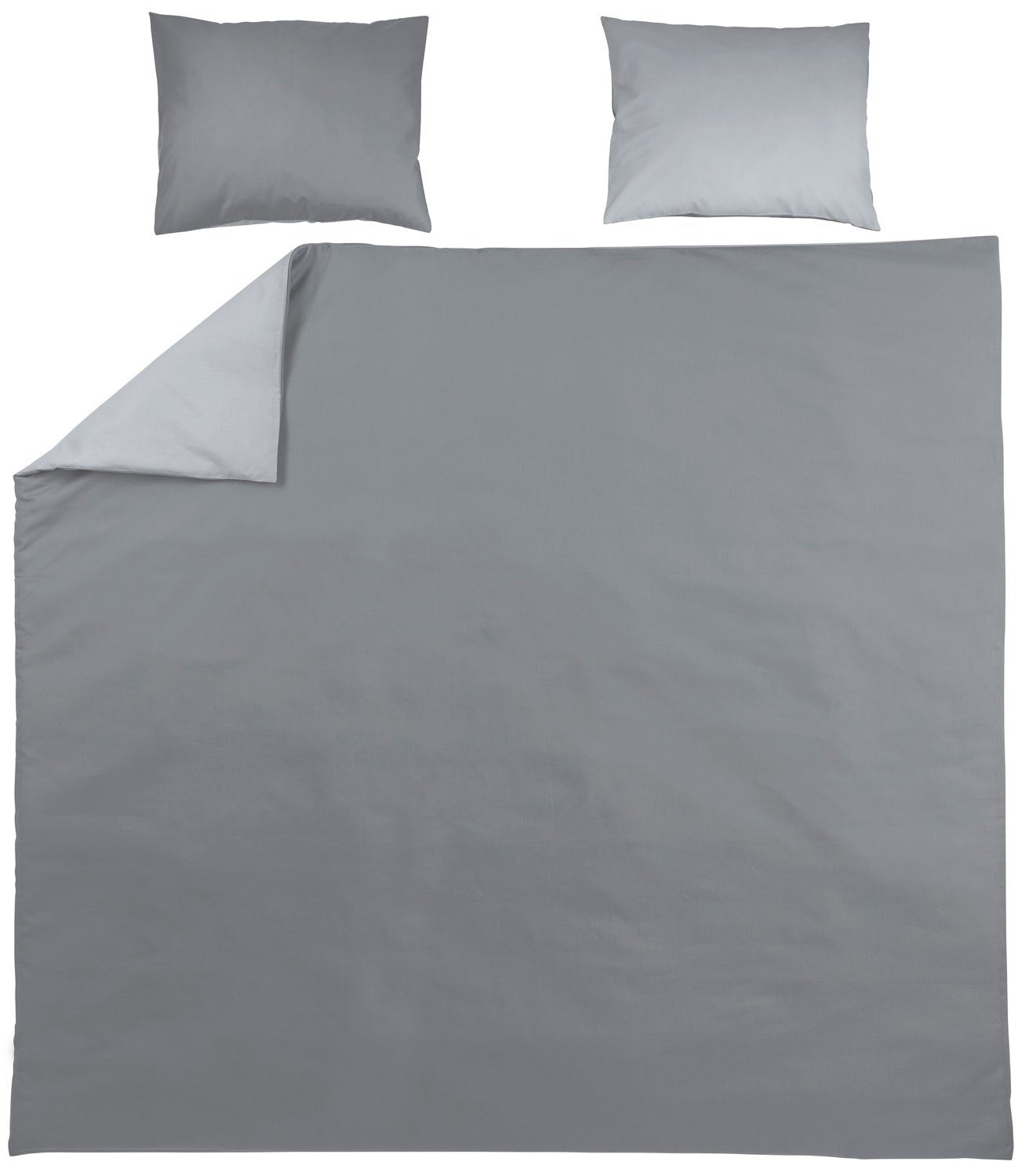 Meyco Home Bettbezug Uni Grey/Light Grey, günstig online kaufen